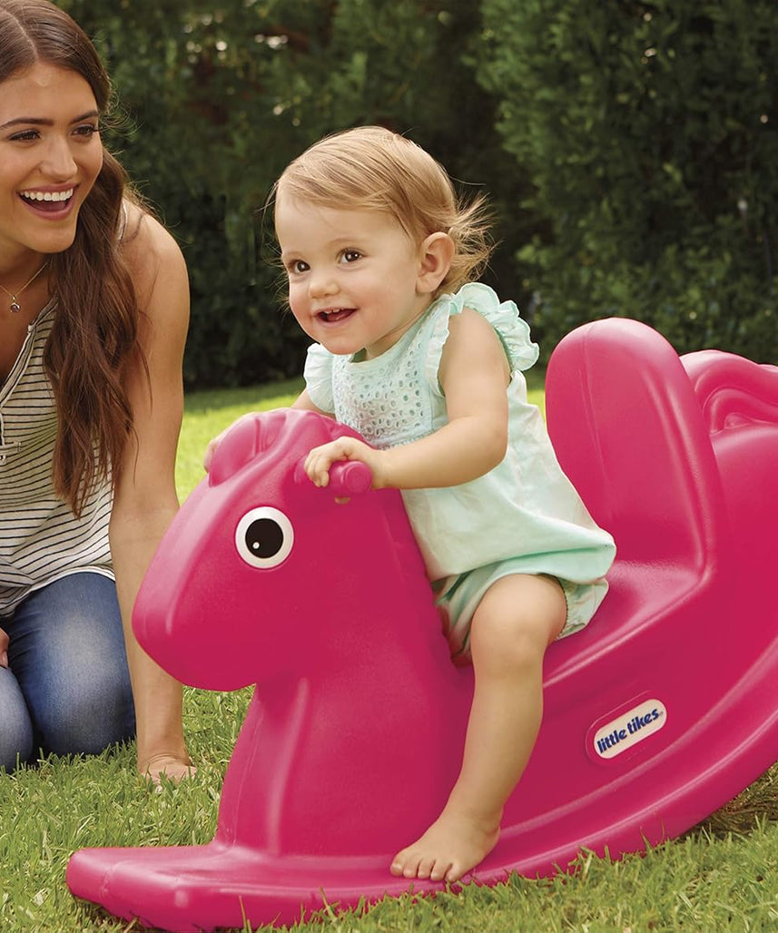 حصان هزاز من ليتل تايكس، لعبة ركوب متينة بمقابض سهلة الإمساك وقاعدة ثابتة، للعب النشط في الداخل والخارج للأطفال الصغار من سن 18 شهرًا إلى 5 سنوات، أحصنة هزازة