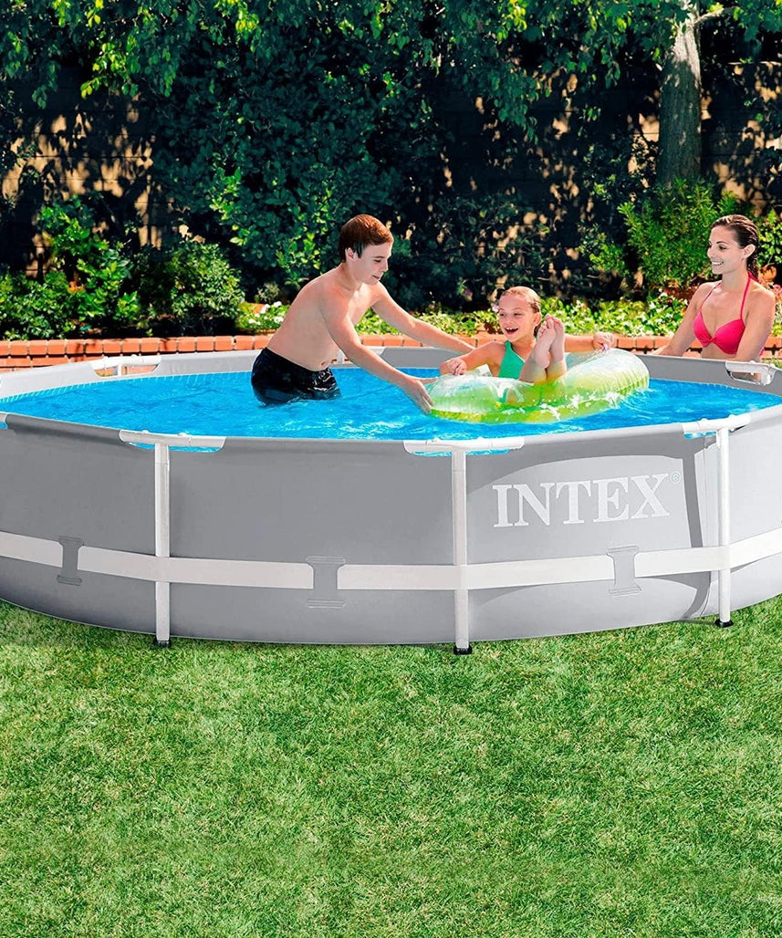 Intex 10Ft X 30In Prism Frame Pool Set, Grey, 26702Uk