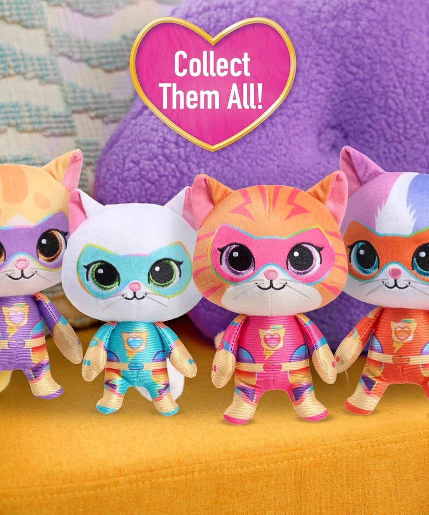 Disney Junior SuperKitties Su-Purr Charged 7-inch Small Sparks Plush Stuffed Animal, Sparks, Kitten, Kids Toys for Ages 2 Up by Just Play