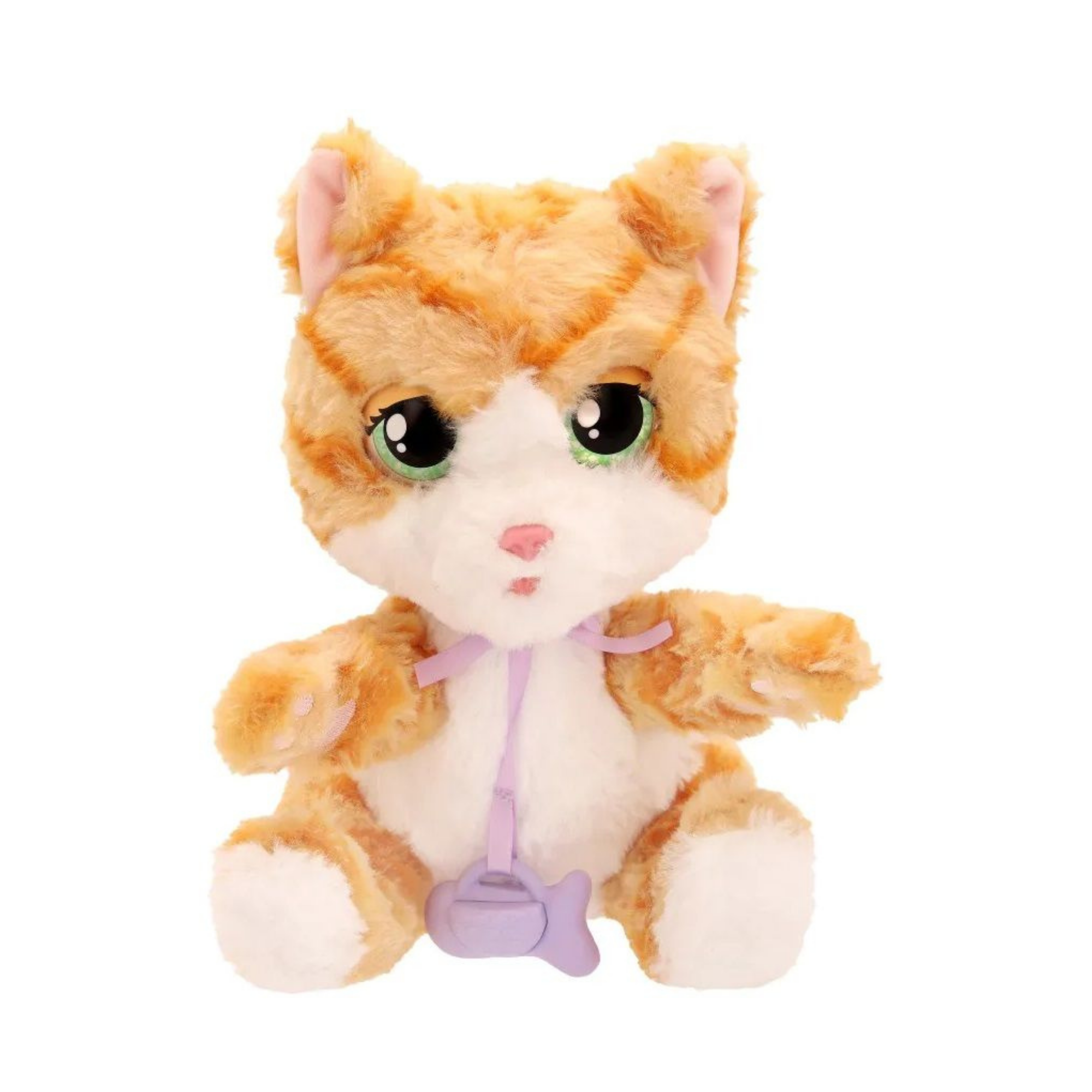 قطط نائمة من بيبي باوز، قطة، لعبة قطة تفاعلية من القطيفة مقاس 8.5 بوصة مع حقيبة حمل، لعبة تظاهر للأطفال مع مؤثرات صوتية، مناسبة للأولاد والبنات من سن 3 سنوات فما فوق