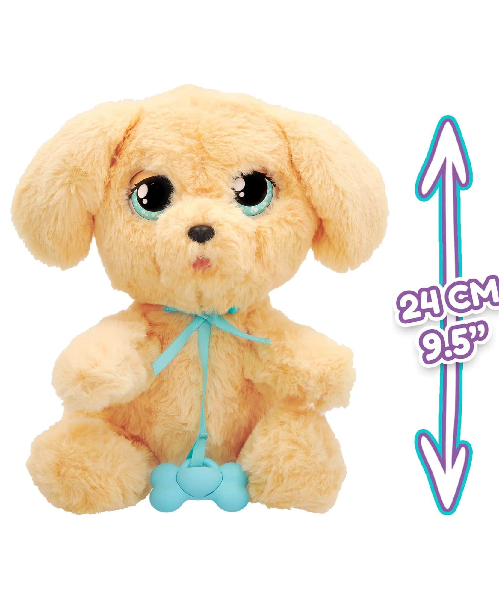 جراء النوم من بيبي باوز، لابرادور، لعبة جرو تفاعلية من القطيفة مقاس 9.5 بوصة مع حقيبة حمل، لعبة تظاهر للأطفال مع مؤثرات صوتية، مناسبة للأولاد والبنات من سن 3 سنوات فما فوق