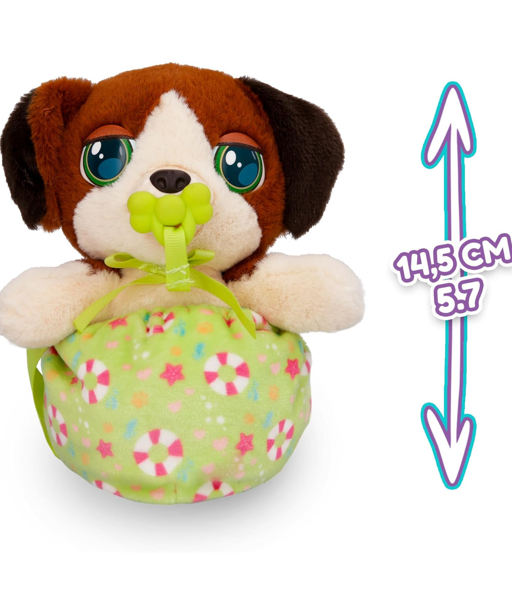 جراء صغيرة من بيبي باوز، بيجل، لعبة جرو تفاعلية من القطيفة مقاس 5 بوصات مع حقيبة حمل، لعبة تظاهر للأطفال مع مؤثرات صوتية، مناسبة للأولاد والبنات من سن 3 سنوات فما فوق