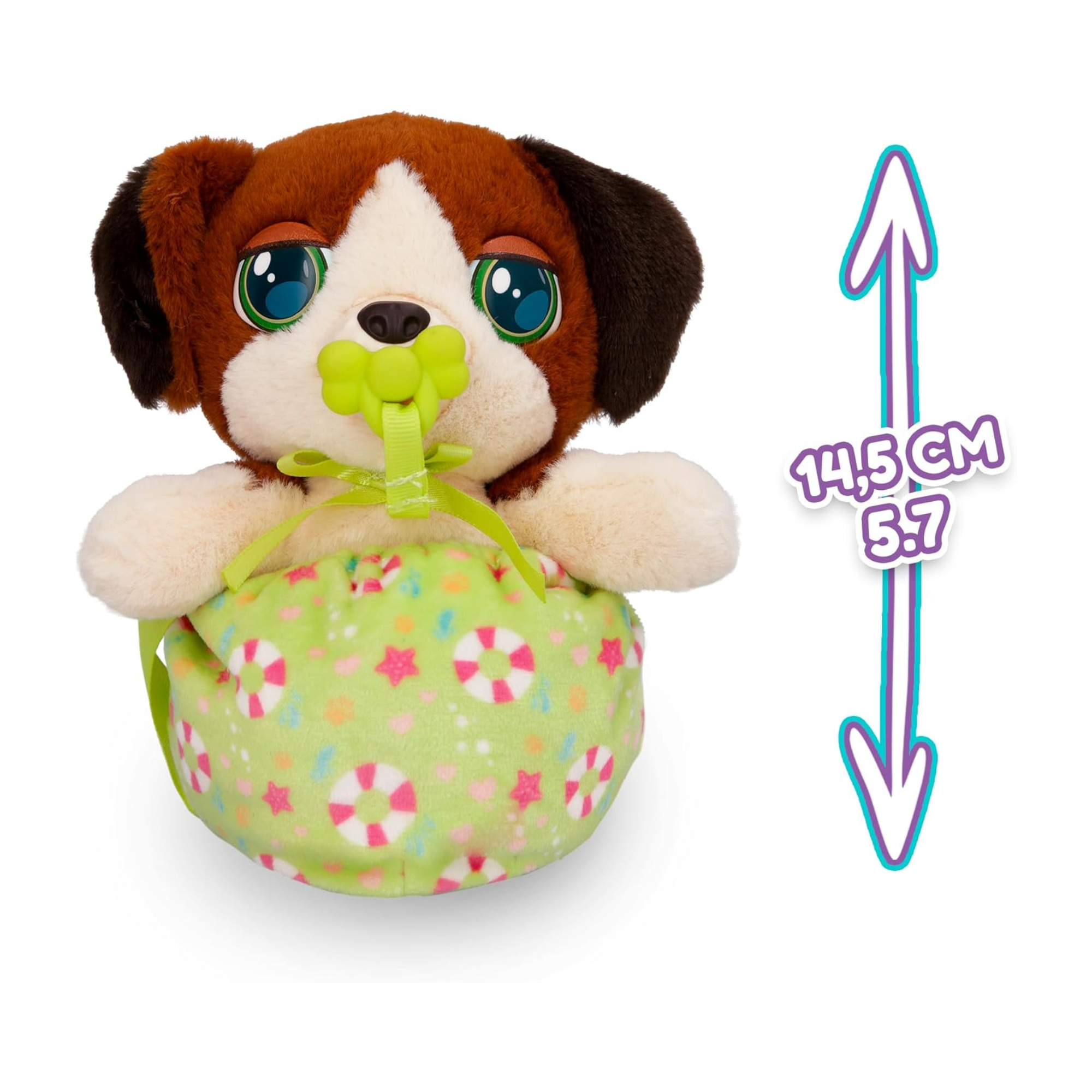 جراء صغيرة من بيبي باوز، بيجل، لعبة جرو تفاعلية من القطيفة مقاس 5 بوصات مع حقيبة حمل، لعبة تظاهر للأطفال مع مؤثرات صوتية، مناسبة للأولاد والبنات من سن 3 سنوات فما فوق