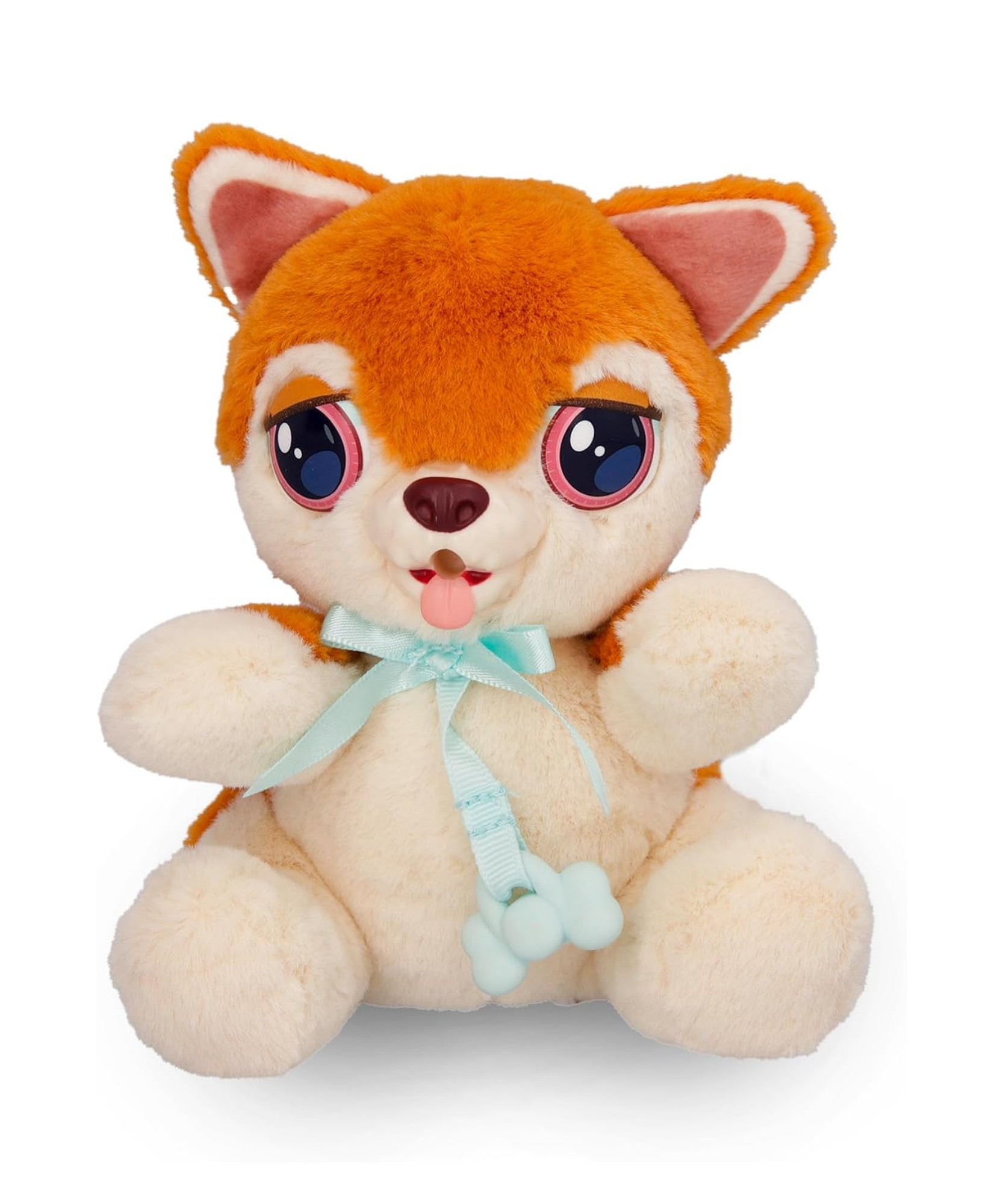 جراء صغيرة من بيبي باوز، شيبا إينو، لعبة جرو تفاعلية من القطيفة مقاس 5 بوصات مع حقيبة حمل، لعبة تظاهر للأطفال مع مؤثرات صوتية، مناسبة للأولاد والبنات من سن 3 سنوات فما فوق