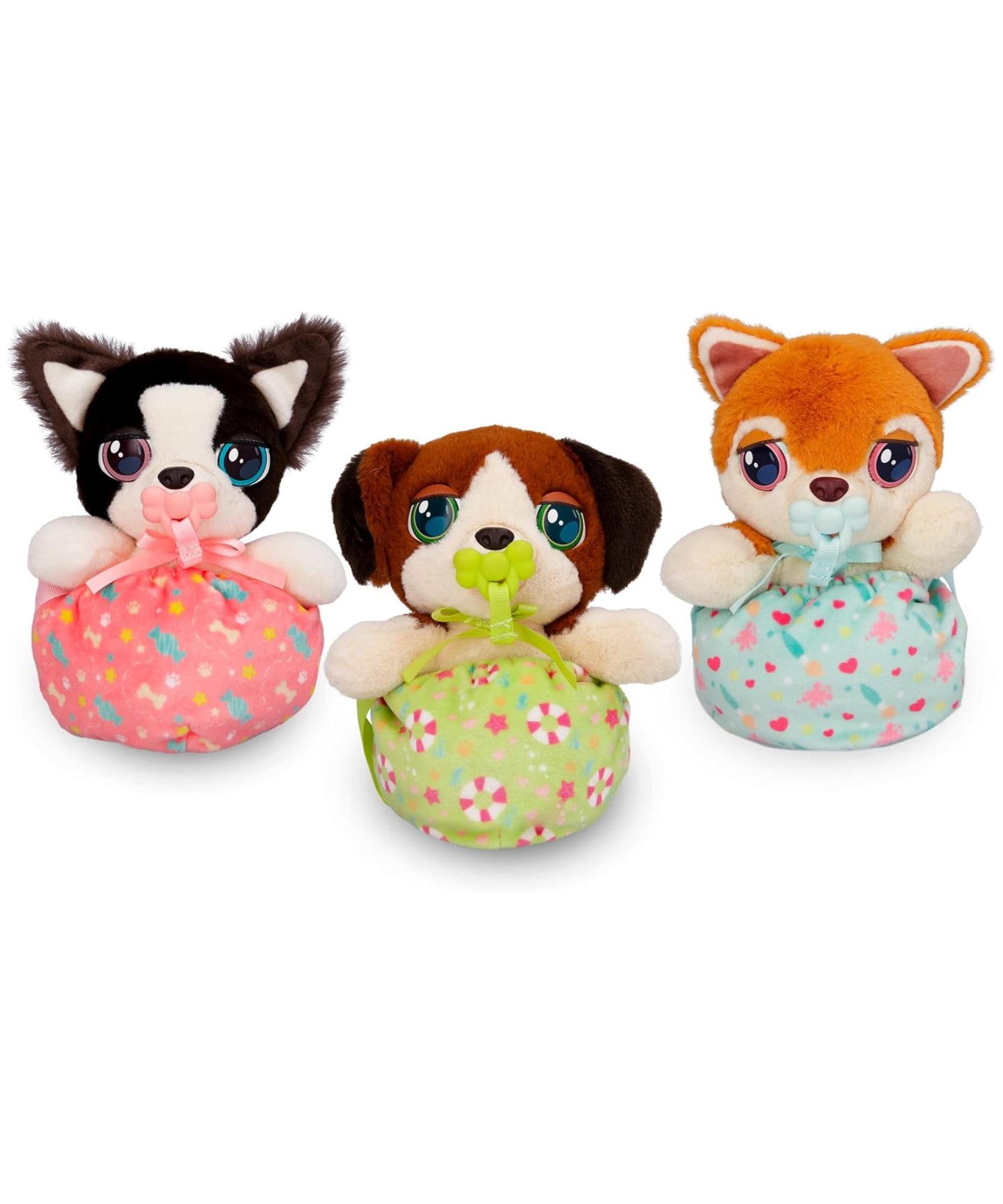 جراء صغيرة من بيبي باوز، شيبا إينو، لعبة جرو تفاعلية من القطيفة مقاس 5 بوصات مع حقيبة حمل، لعبة تظاهر للأطفال مع مؤثرات صوتية، مناسبة للأولاد والبنات من سن 3 سنوات فما فوق