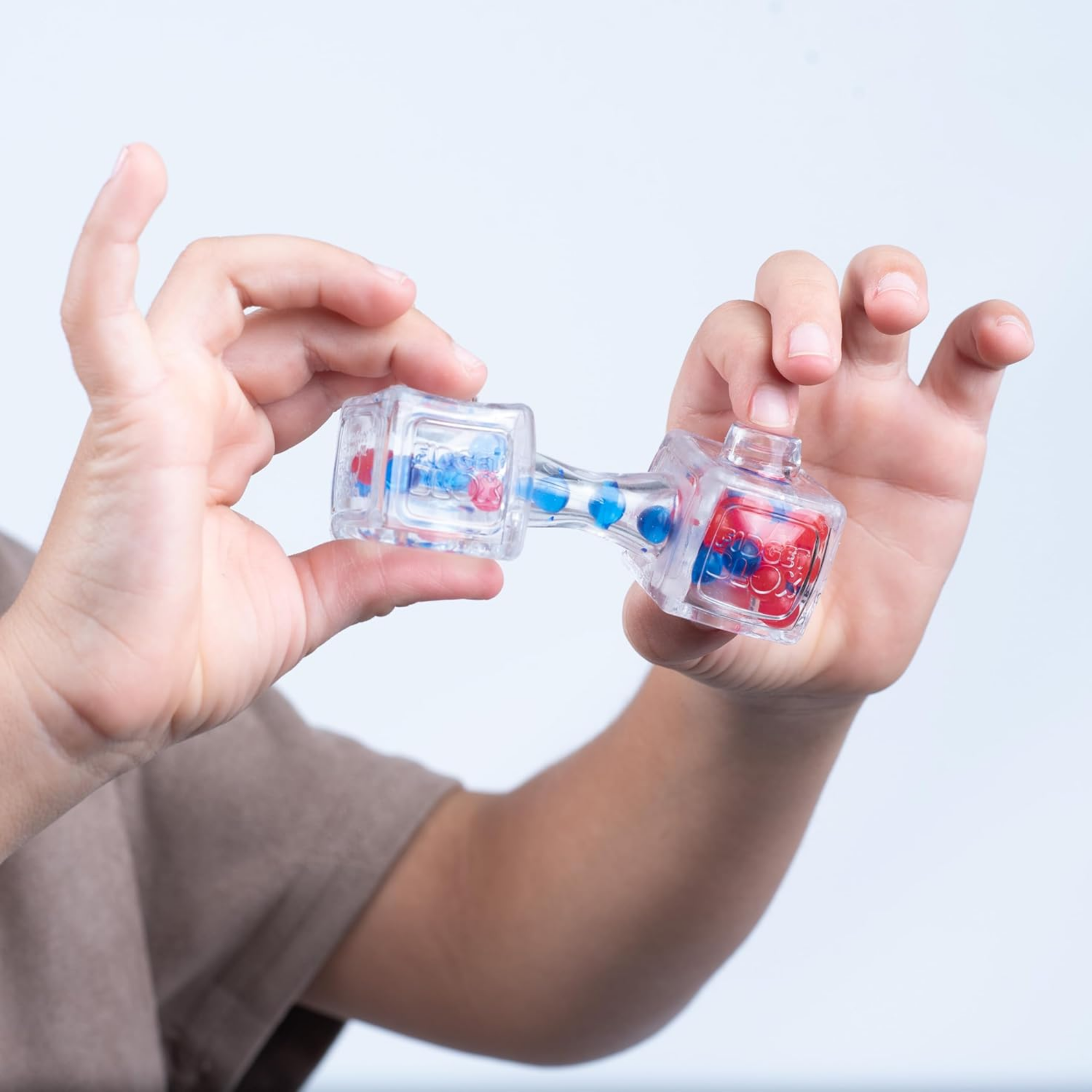 لعبة فيدجيت بلوكس من جالوت، لعبة فيدجيت حسية مركزة على الصوت، لعبة مكتبية لتخفيف التوتر والقلق، خرز أحمر وأزرق، للبالغين والأطفال