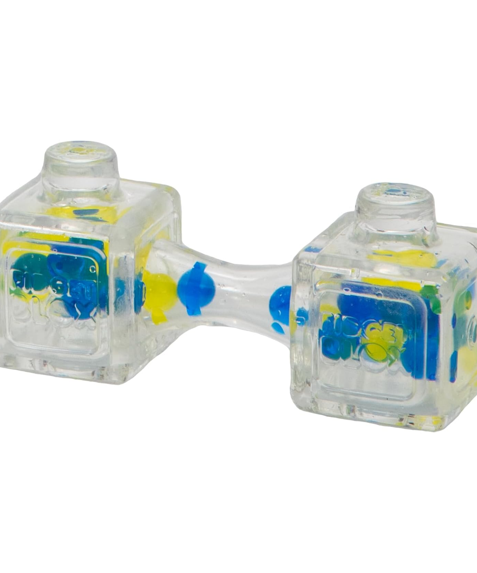 لعبة فيدجيت بلوكس من جالوت، لعبة حسية مركزة على الصوت، لعبة مكتبية لتخفيف التوتر والقلق، للبالغين والأطفال، خرز أزرق وأصفر