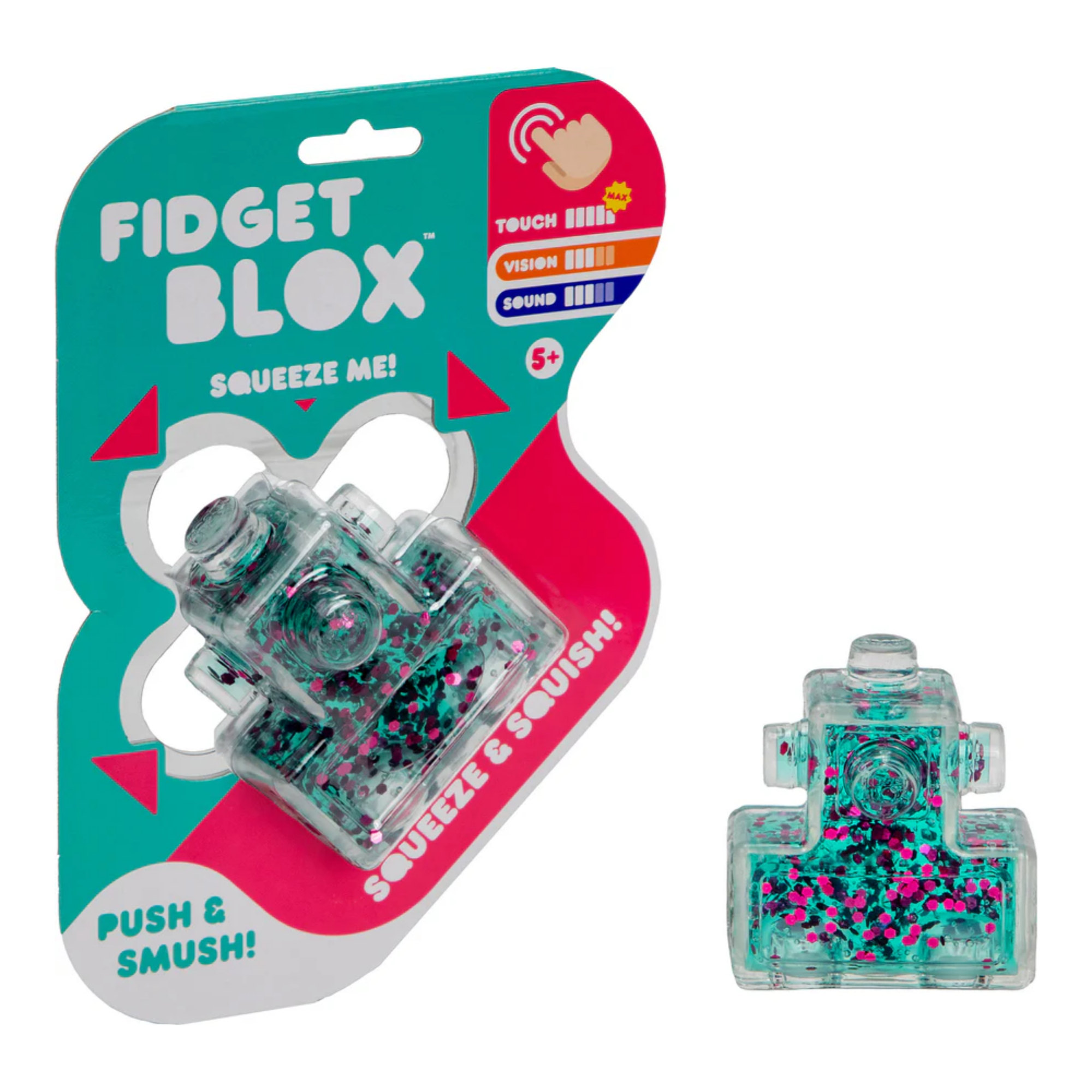 لعبة فيدجيت بلوكس من جالوت، لعبة فيدجيت حسية مركزة على اللمس، لعبة مكتبية لتخفيف التوتر والقلق، لعبة علاجية مهدئة للبالغين والأطفال، باللونين الأخضر والوردي