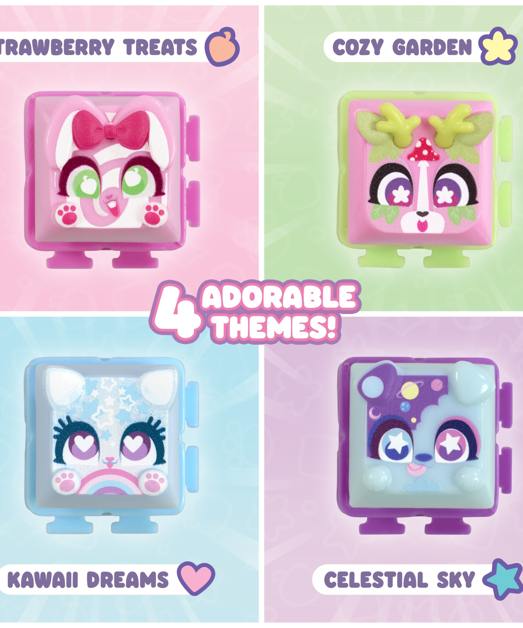 Clickeez Multipack, Cute Collectible Keyboard Key Caps, Fidget Toy for Kids 6+