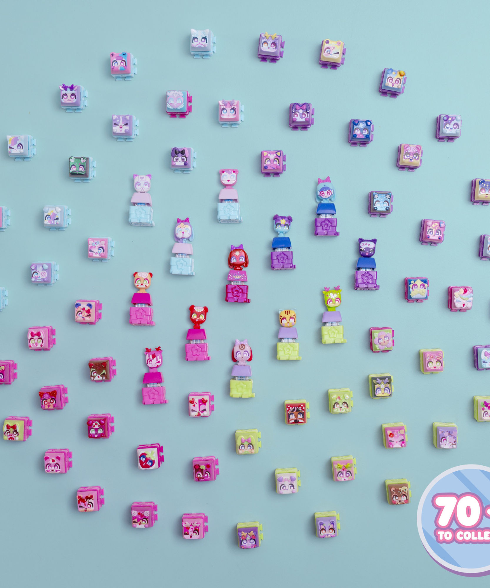 Clickeez Keyboard Mega Pack, Collectible Fidget Key Caps, Stress Relief Toy for Kids 6+