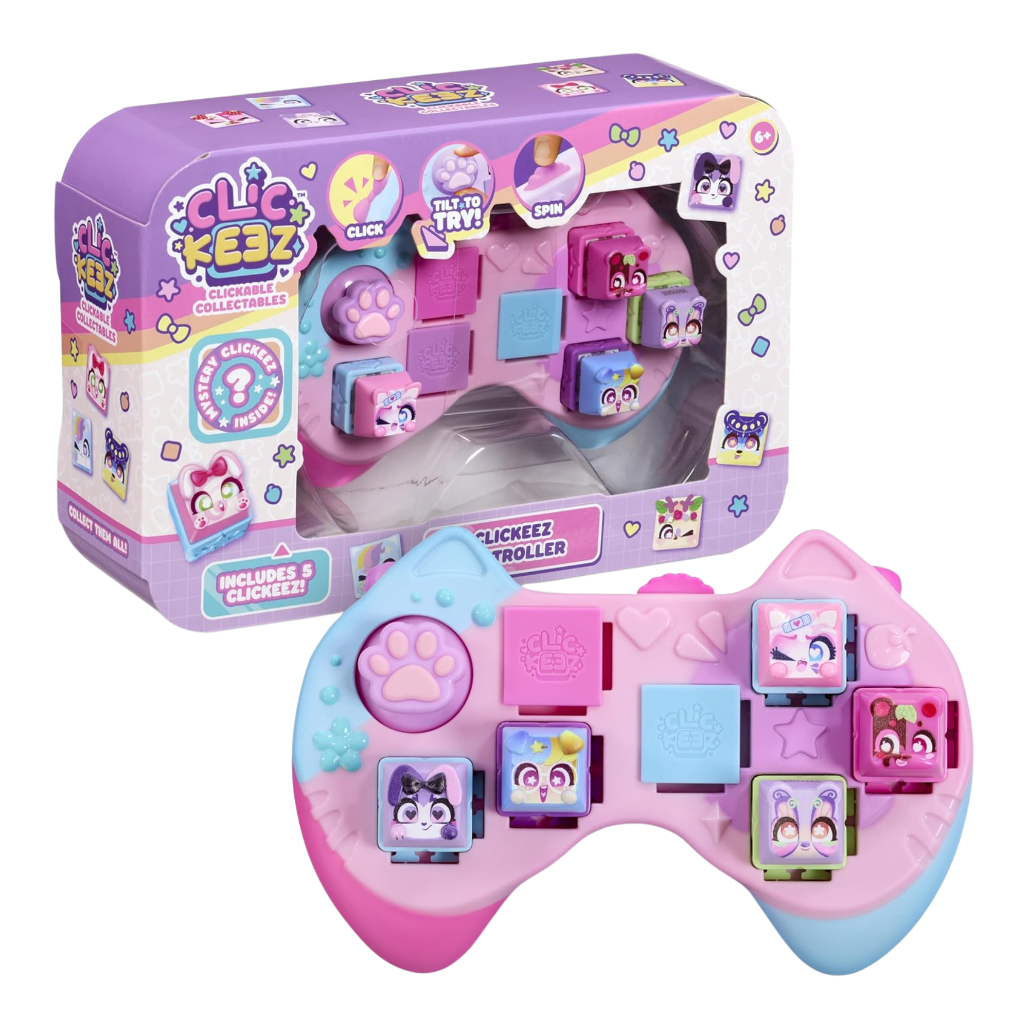 Clickeez Controller, Cute Collectible Keyboard Key Caps, Fidget Toy for Kids 6+