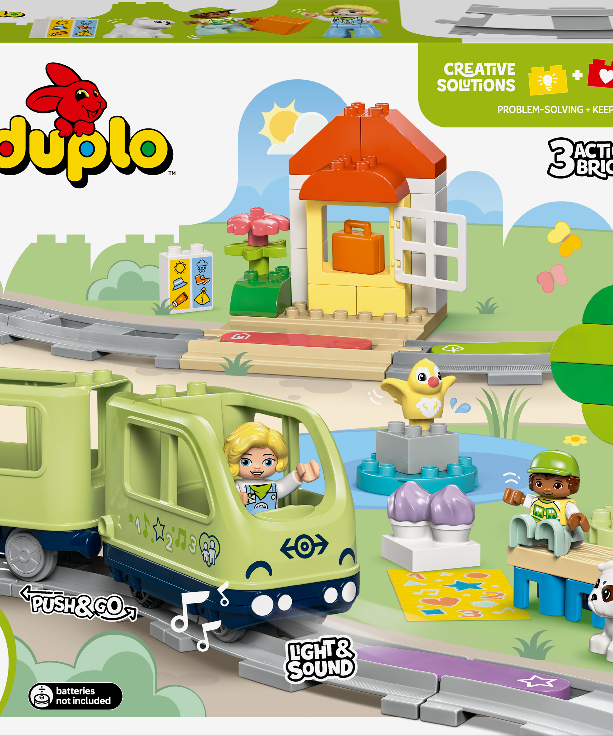 LEGO Duplo 10427 Interactive Adventure Train V29 for Unisex 2+ Toddler Friendly Playset with Train Wagons and Characters