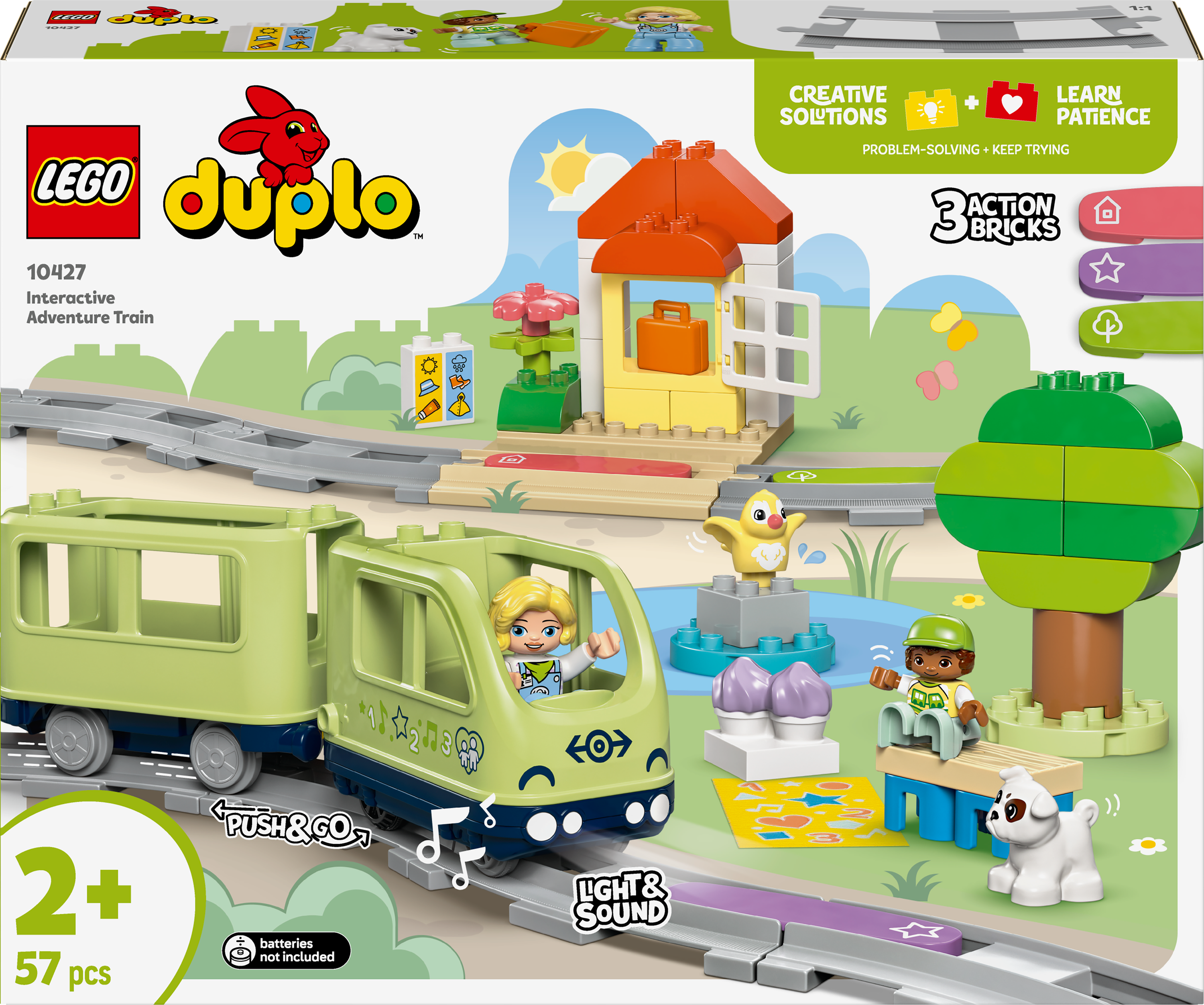 LEGO Duplo 10427 Interactive Adventure Train V29 for Unisex 2+ Toddler Friendly Playset with Train Wagons and Characters