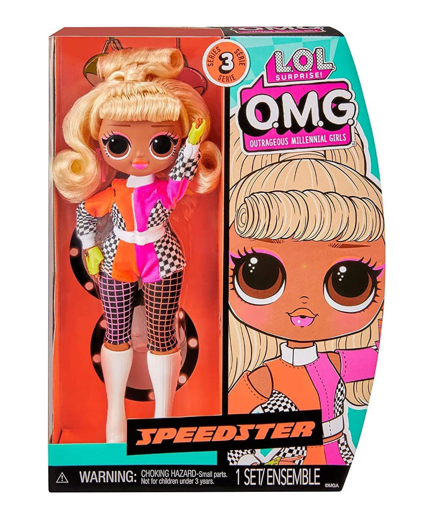 L.O.L. Surprise OMG HoS Doll S3, Speedster, Fashion Doll, Poseable, Removable Hands, Fierce Outfit, Accessories, Shoes, Hairbrush, Doll Stand, Collectible, Gift for Kids Ages 4+