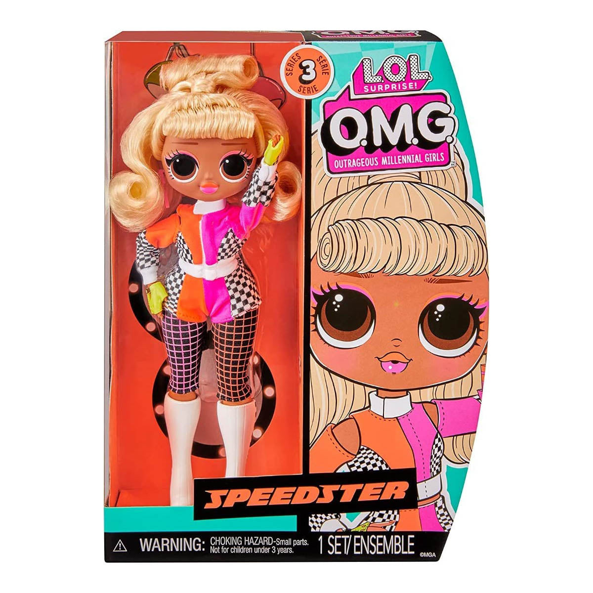 L.O.L. Surprise OMG HoS Doll S3, Speedster, Fashion Doll, Poseable, Removable Hands, Fierce Outfit, Accessories, Shoes, Hairbrush, Doll Stand, Collectible, Gift for Kids Ages 4+