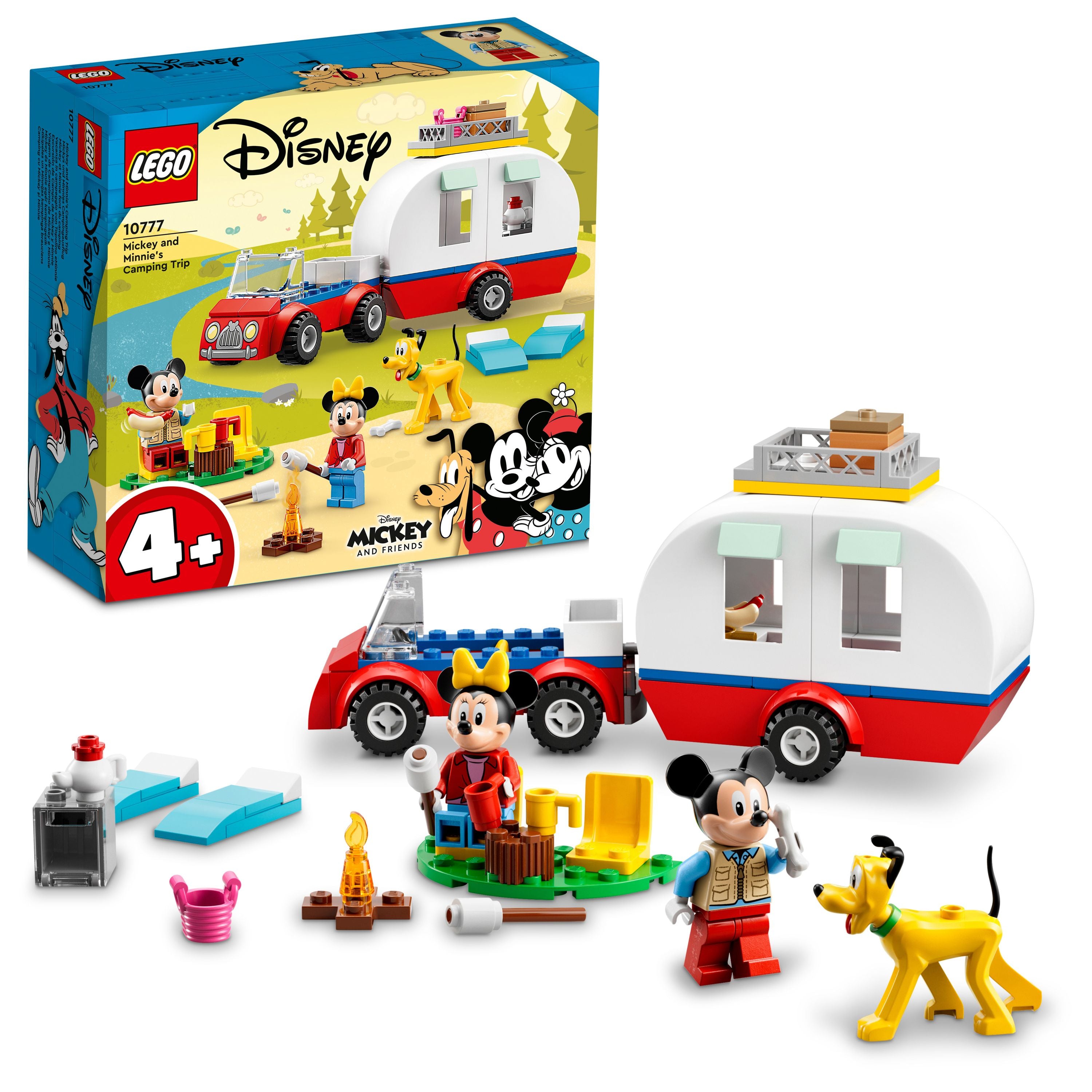 LEGO 10777 Mickey and Minnie's Camping Trip Set for Unisex 4+ Disney Creative Adventure Building Toy