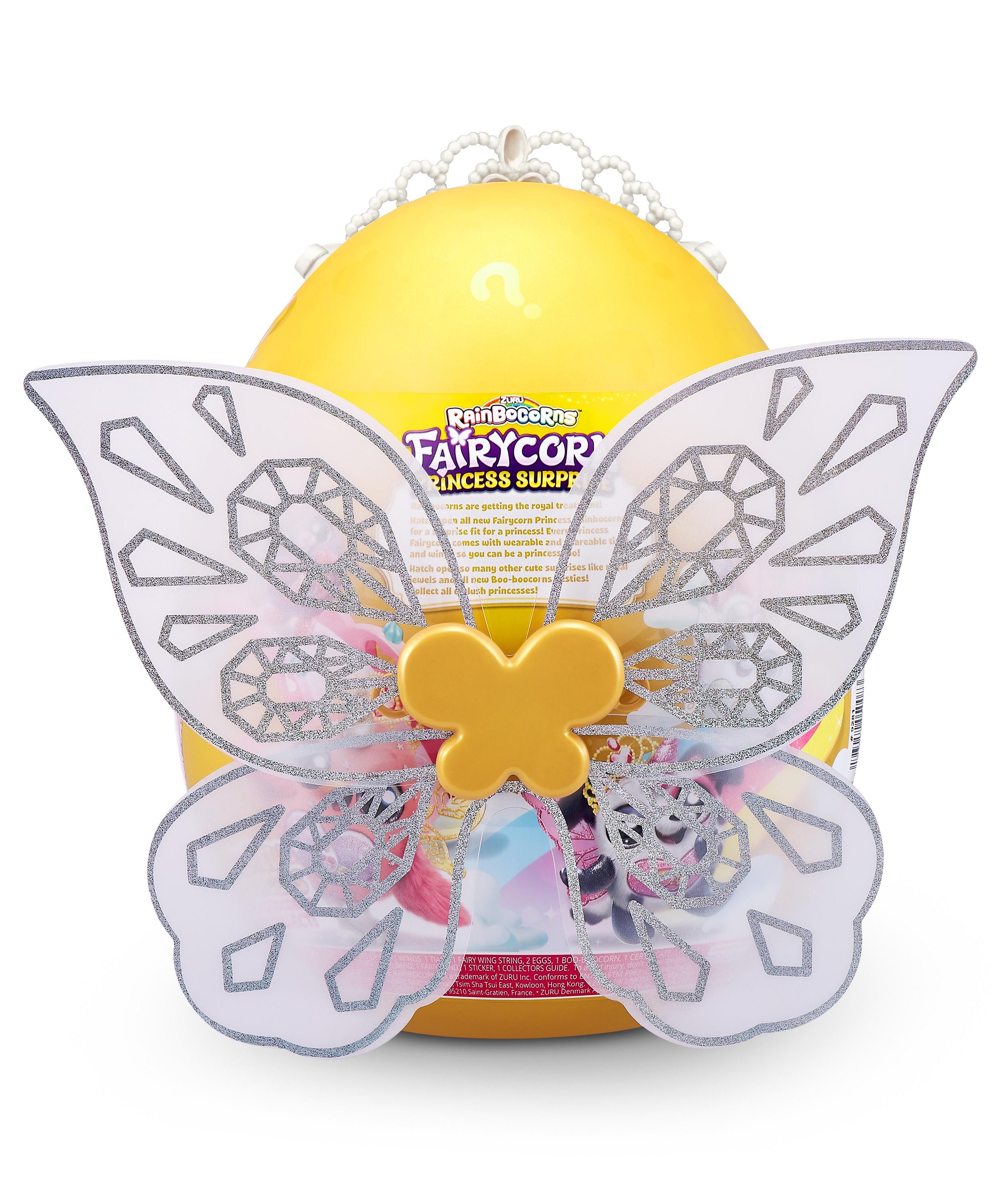 Rainbocorns Fairycorn Princess Surprise (Puppy) 11" Collectible Plush Toy with 35+ Surprises, Fairy Wings, Tiara, Wand, Boo-Boocorn, and Surprise Egg, Soft Toy for Girls Ages 3+