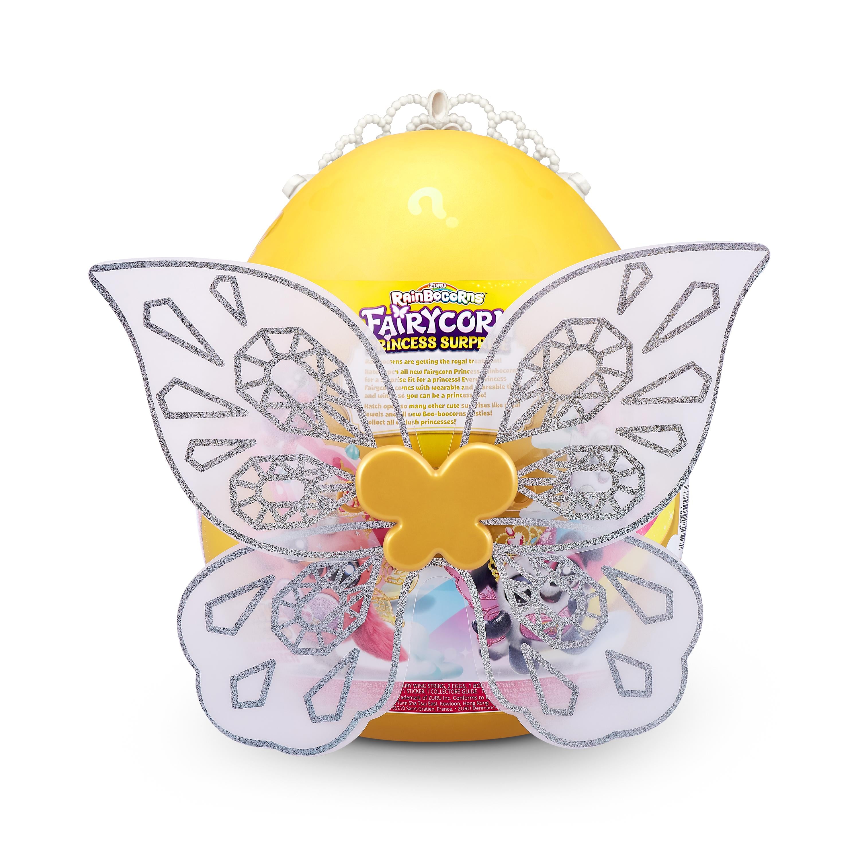 Rainbocorns Fairycorn Princess Surprise (Puppy) 11" Collectible Plush Toy with 35+ Surprises, Fairy Wings, Tiara, Wand, Boo-Boocorn, and Surprise Egg, Soft Toy for Girls Ages 3+