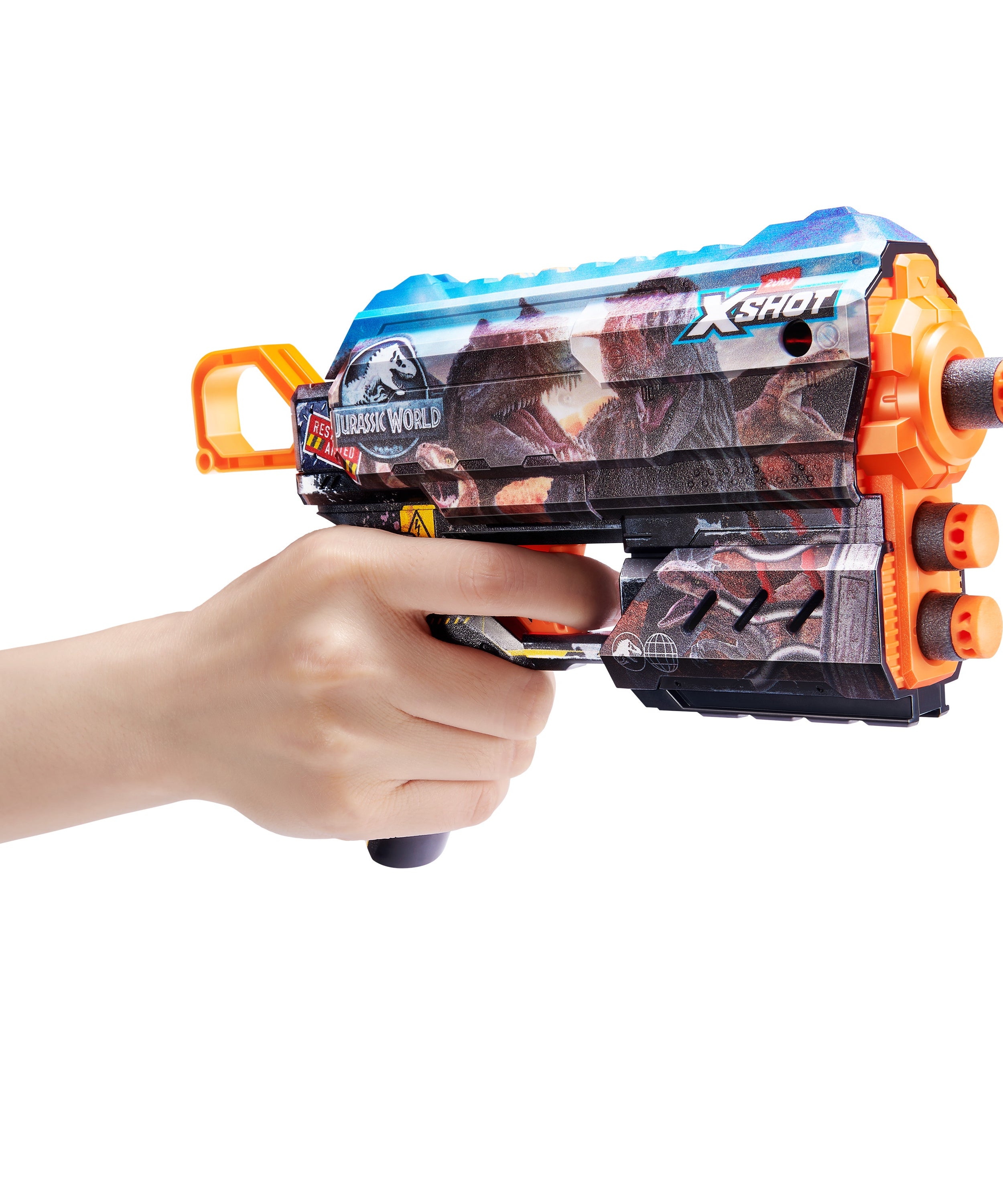 Title: Jurassic Flux Combo 2 Pack Dart Blaster with Dinosaur Skins, Air Pocket Darts, Single Shot with Storage, Recoil Action, Fires 27m/90ft, Includes 16 Foam Darts, Ages 8 and Up