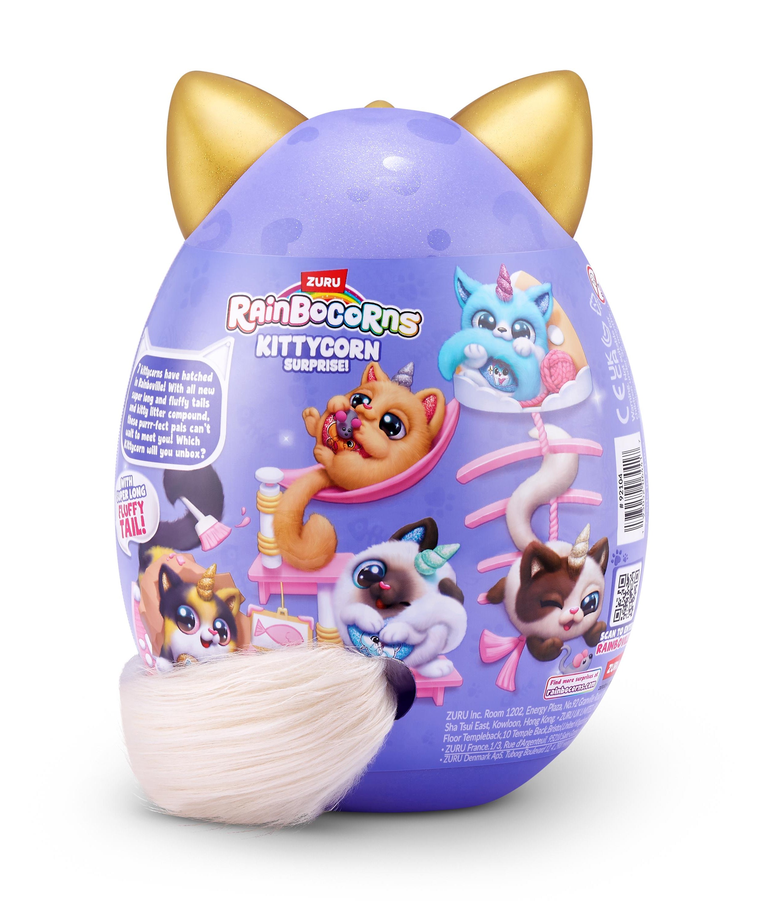 Rainbocorns Kittycorn Surprise S9 Collectible Plush Toy Set, 10+ Magical Surprises, Soft Plush Kittens with Fluffy Tails, Interactive Play for Girls Age 3+