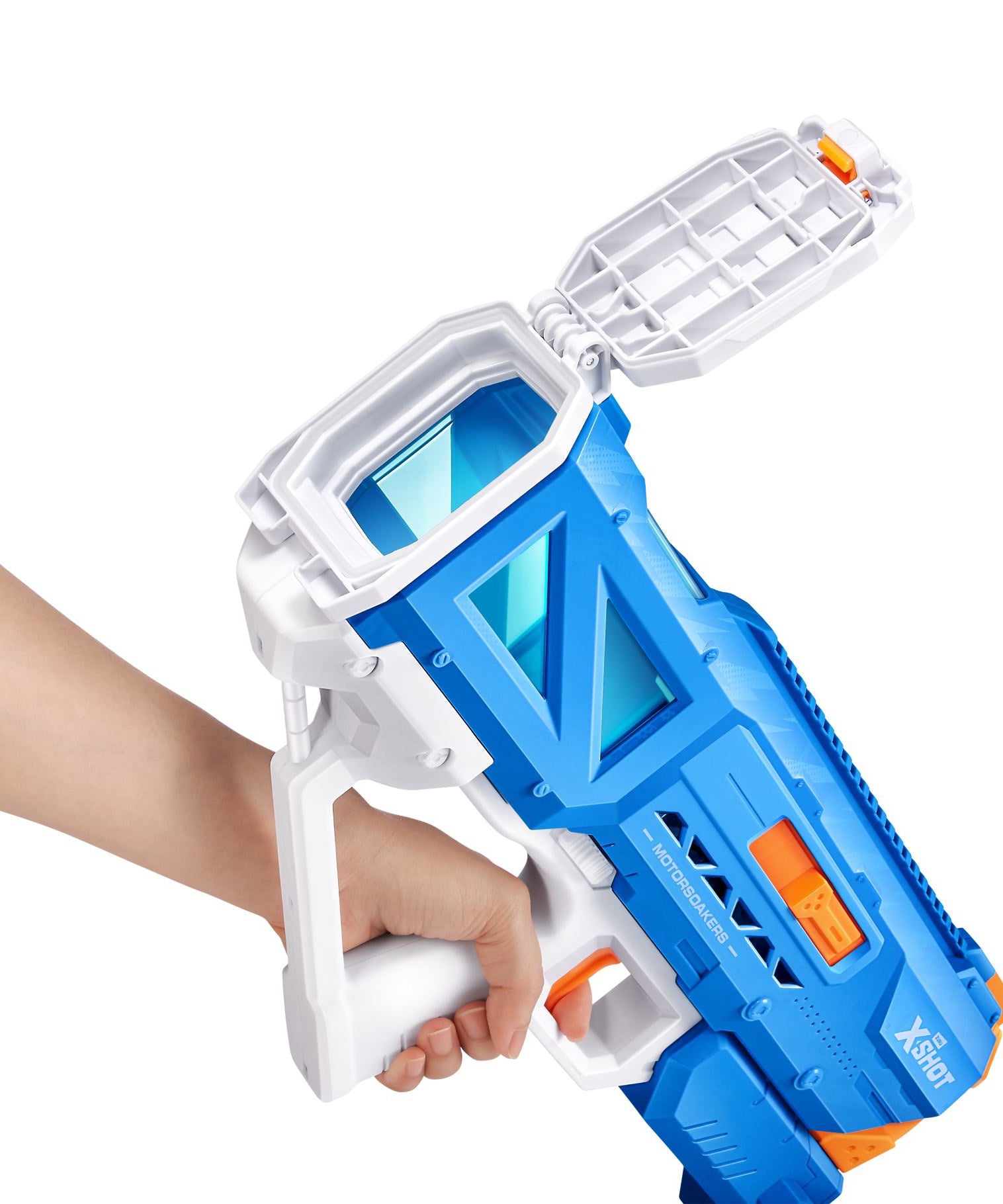 XSHOT Water Fast Fill Motor Soaker Hydra Pulse Water Toy Gun, Motorized Water Blaster with 650ml Capacity, Fast-Fill Technology, Rechargeable Battery, Blasts Up to 29 Feet, Outdoor Summer Water Toy for Boys and Girls Age 8+