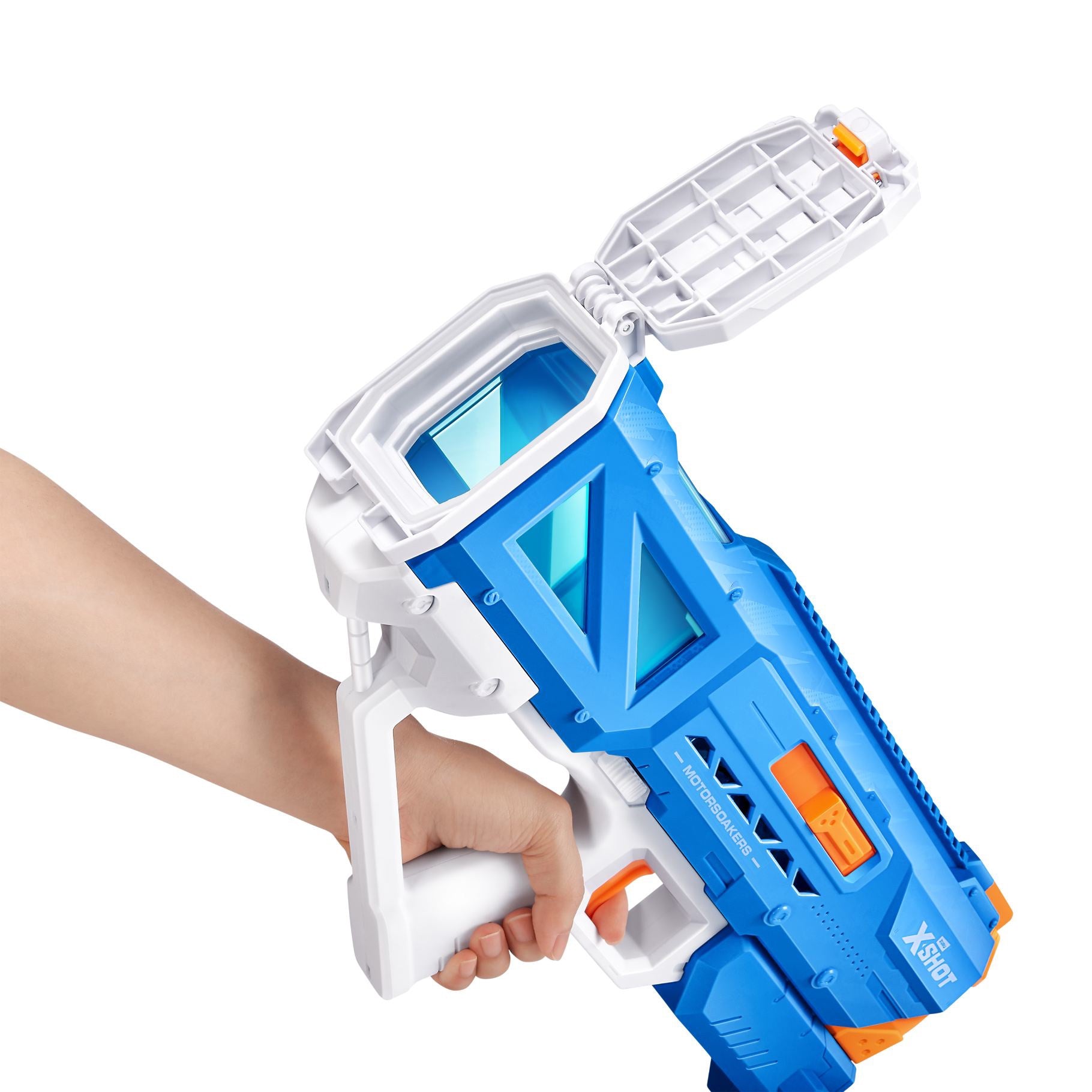 XSHOT Water Fast Fill Motor Soaker Hydra Pulse Water Toy Gun, Motorized Water Blaster with 650ml Capacity, Fast-Fill Technology, Rechargeable Battery, Blasts Up to 29 Feet, Outdoor Summer Water Toy for Boys and Girls Age 8+