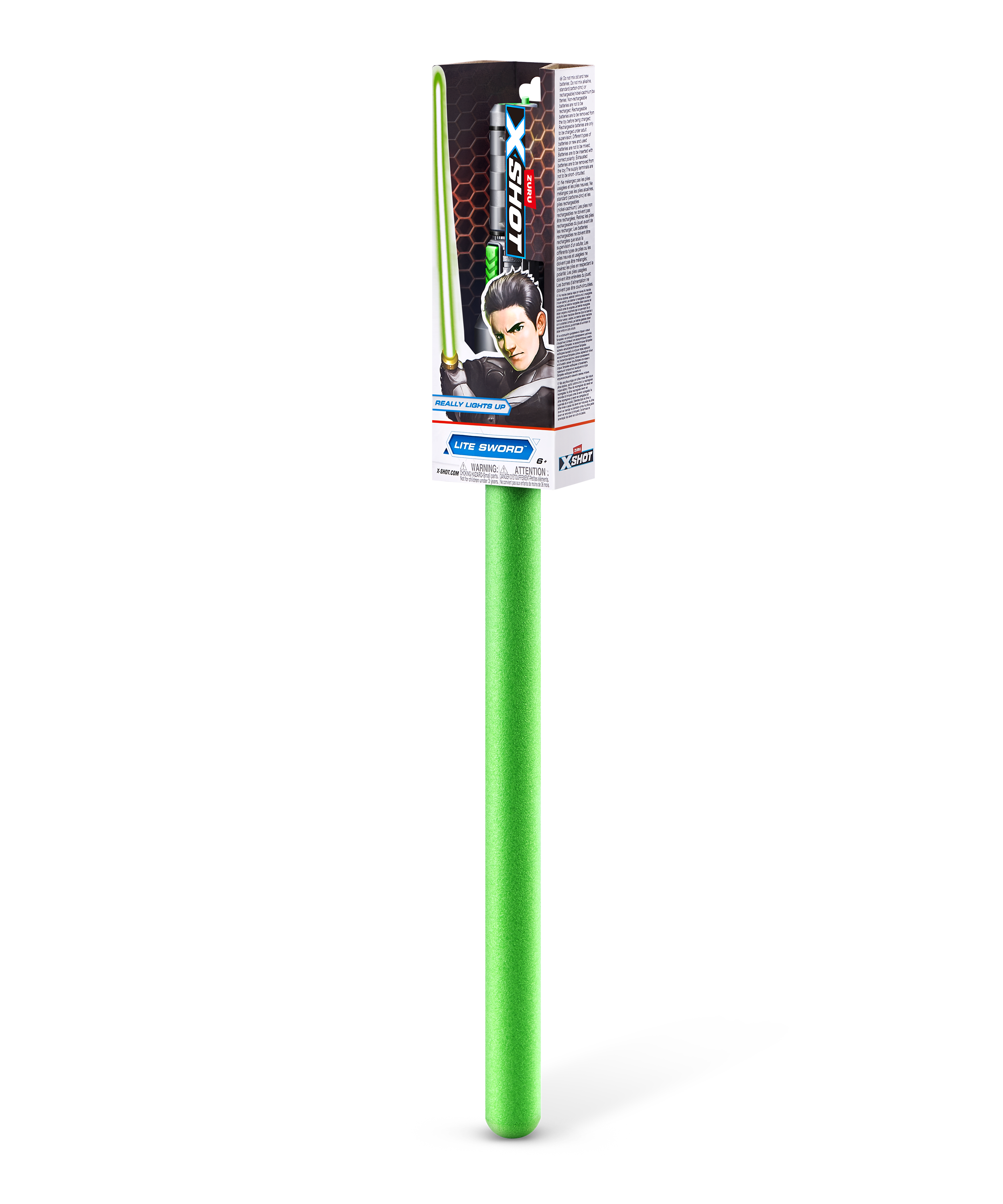 X-Shot Excel Lite Sword, LED Light-Up Foam Sword for Boys and Girls, Age 6+, Space Battle Toy