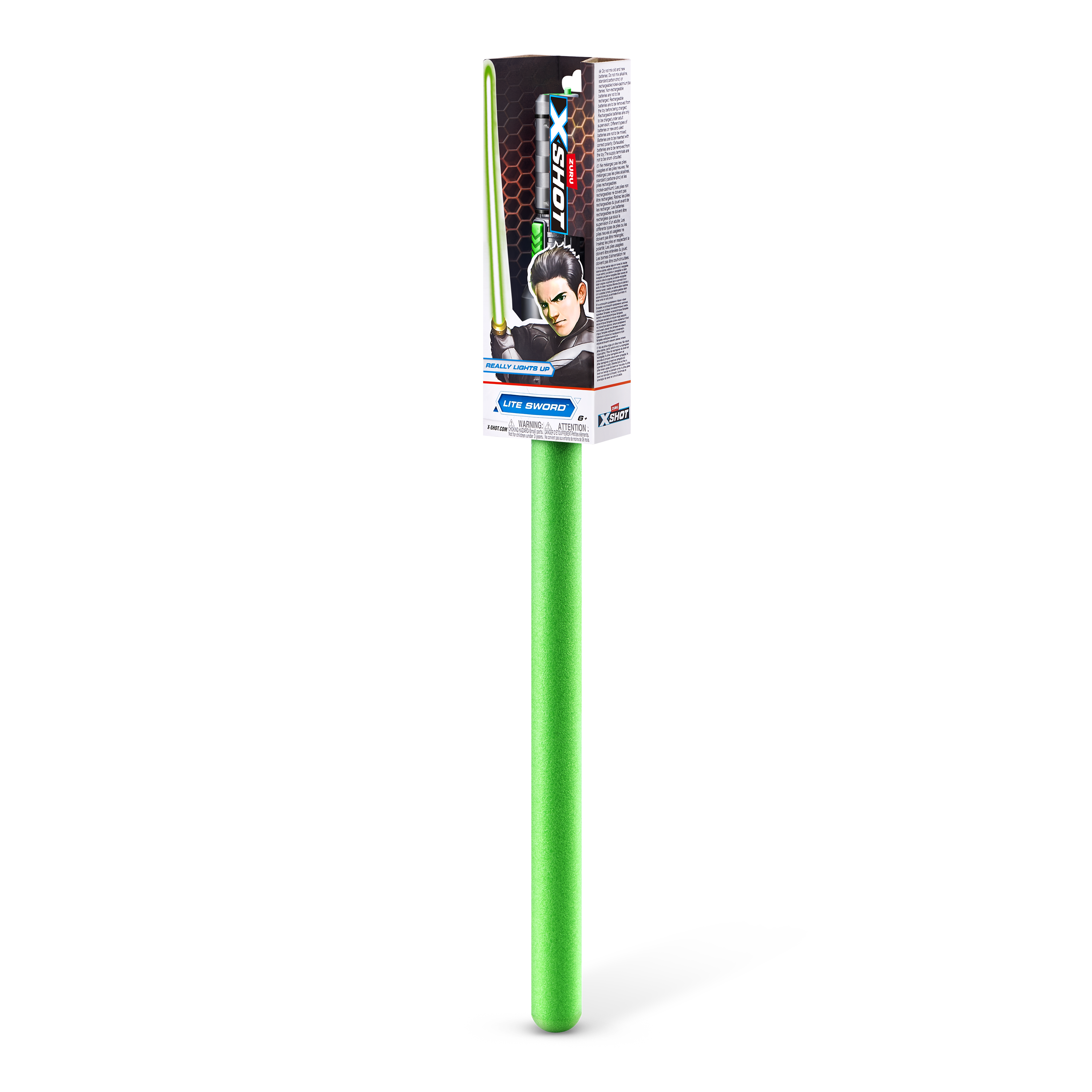 X-Shot Excel Lite Sword, LED Light-Up Foam Sword for Boys and Girls, Age 6+, Space Battle Toy