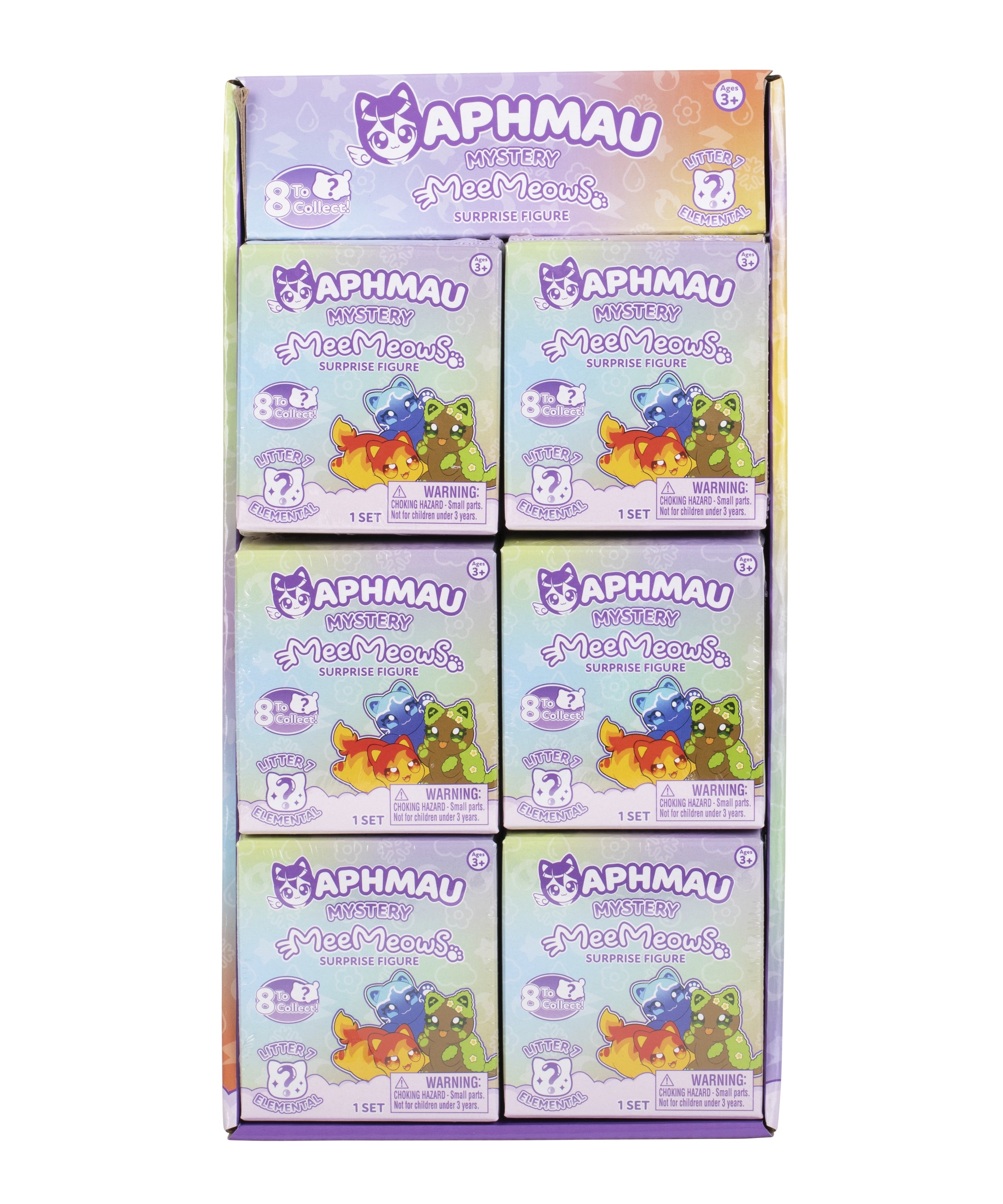 Aphmau MeeMeow Mystery Figures Series 7 Elemental Collection, Official Aphmau Merchandise, 1 Random Collectible Figure Blind Box, Surprise Toy for Girls and Boys Ages 3 and Up