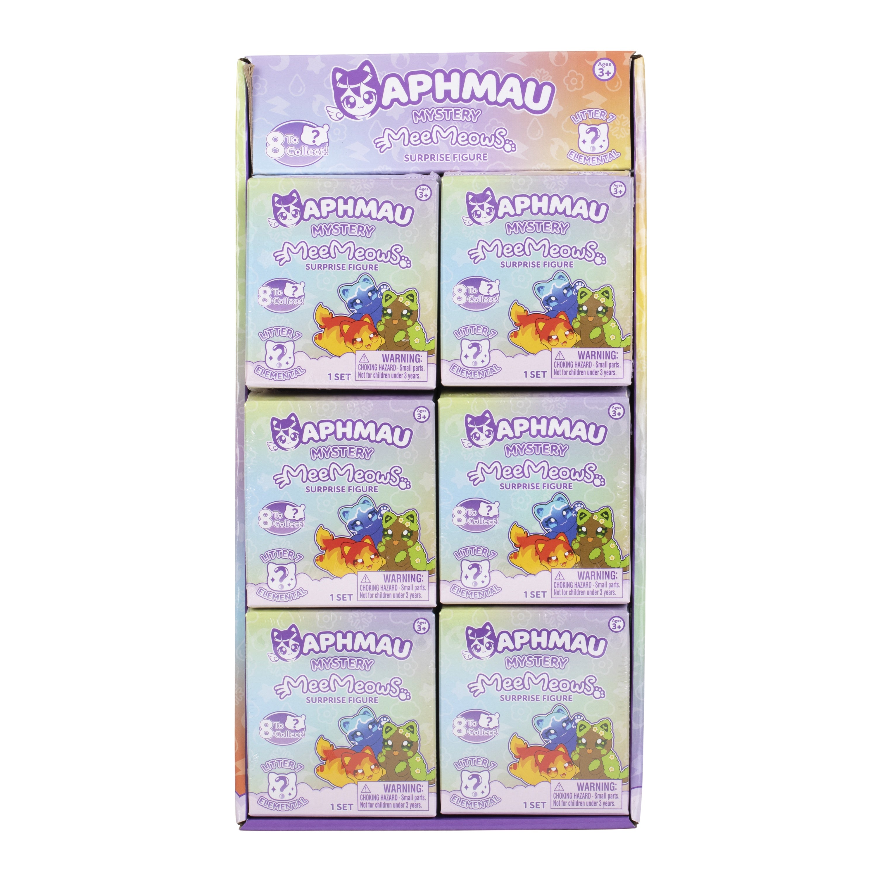 Aphmau MeeMeow Mystery Figures Series 7 Elemental Collection, Official Aphmau Merchandise, 1 Random Collectible Figure Blind Box, Surprise Toy for Girls and Boys Ages 3 and Up