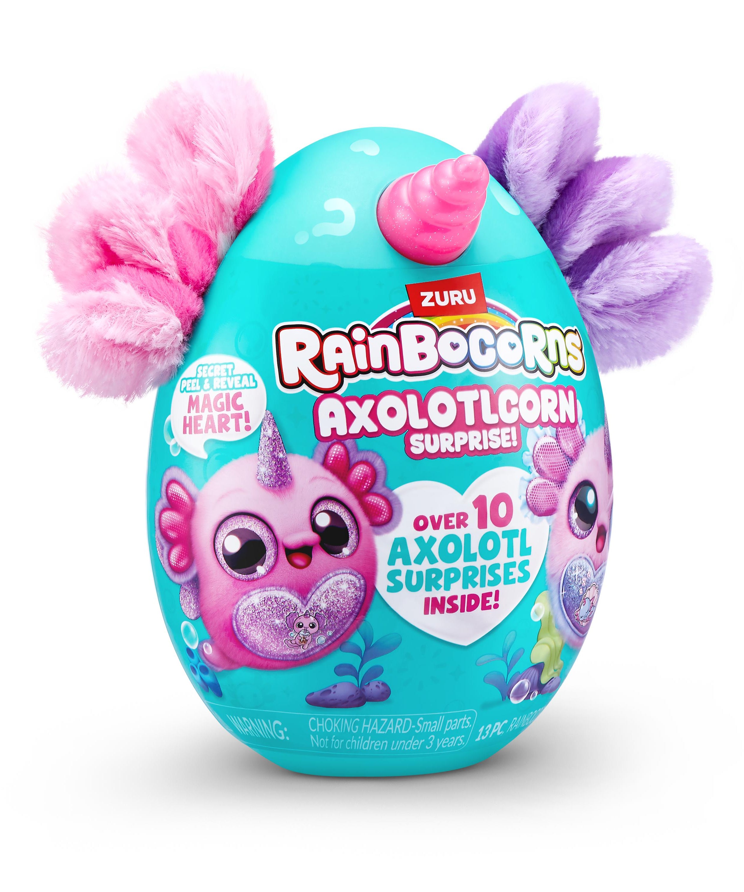 Rainbocorns Axolotlcorn Surprise Plush, Collectible Toy for Girls, Age 3+