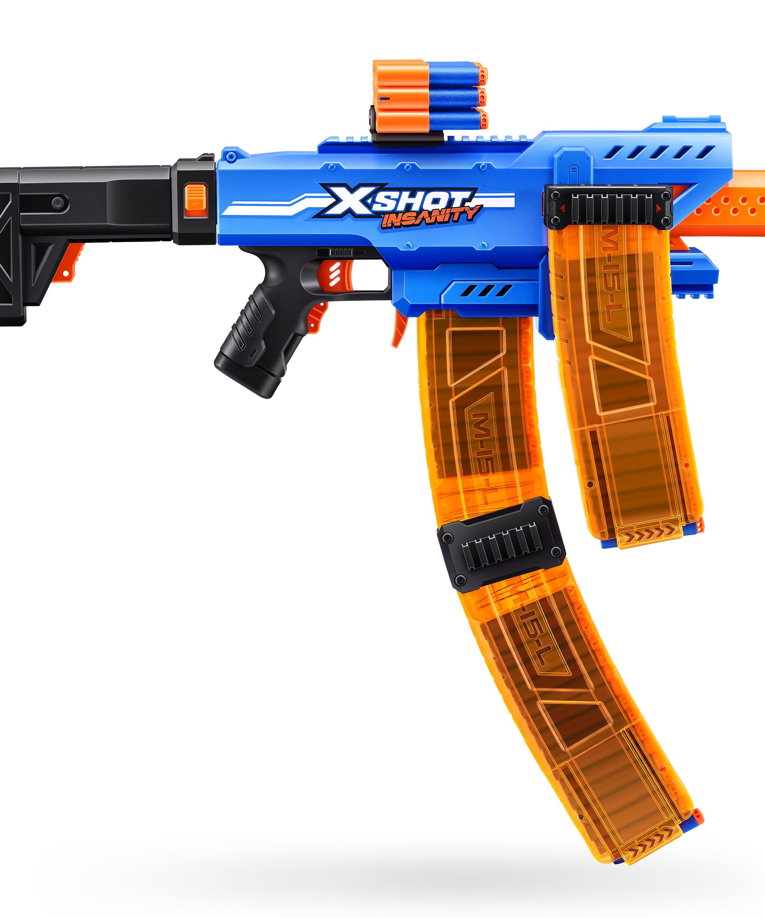 X Shot Insanity Motorised Clip Blaster, High Power Toy Gun for Boys, Age 8+