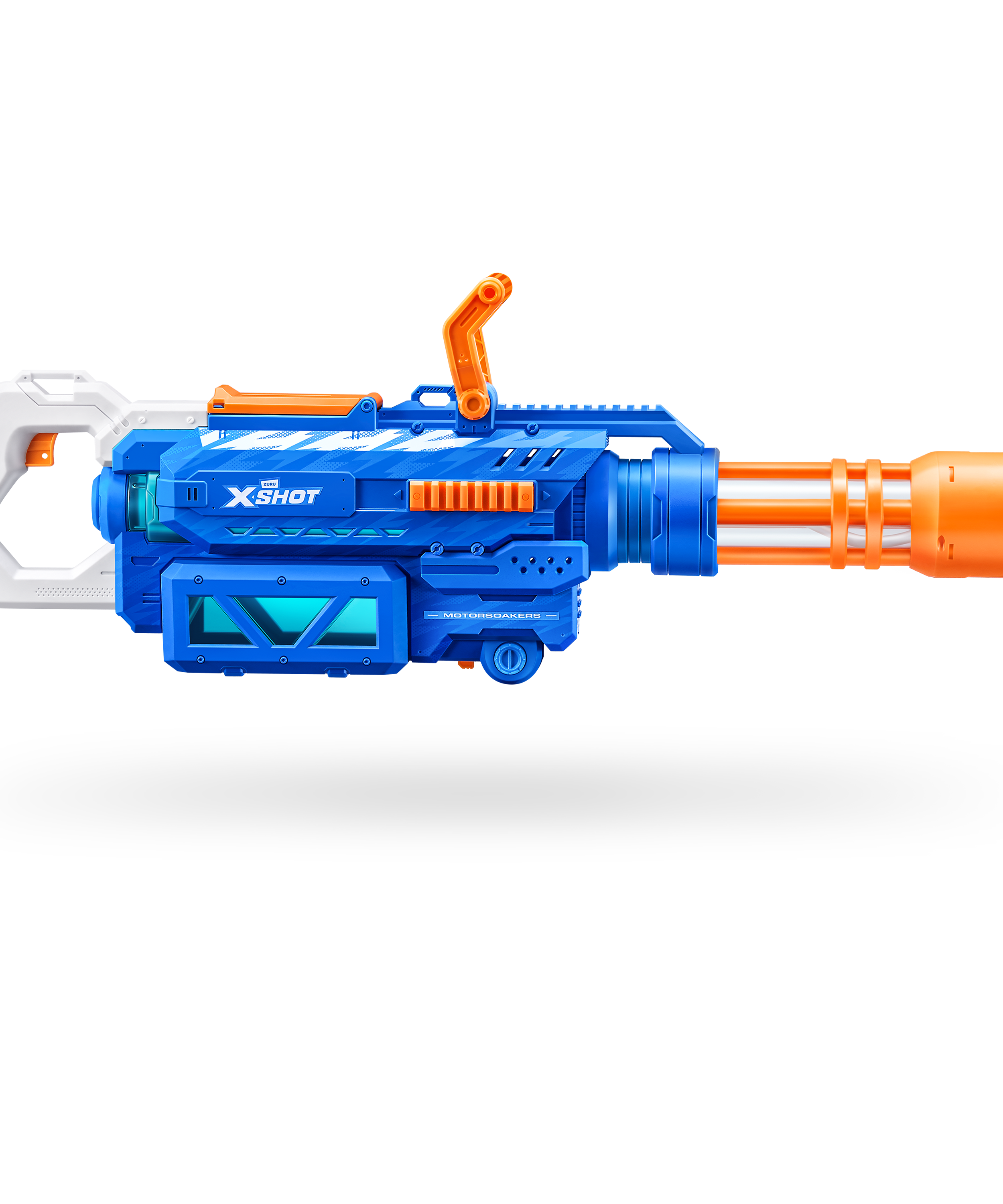 X-Shot Gatling Motor Water Soaker, Motorized Water Gun for Boys & Girls, Age 8+, 1650ml Tank, Fast-Fill, Tripod, 26ft Blast