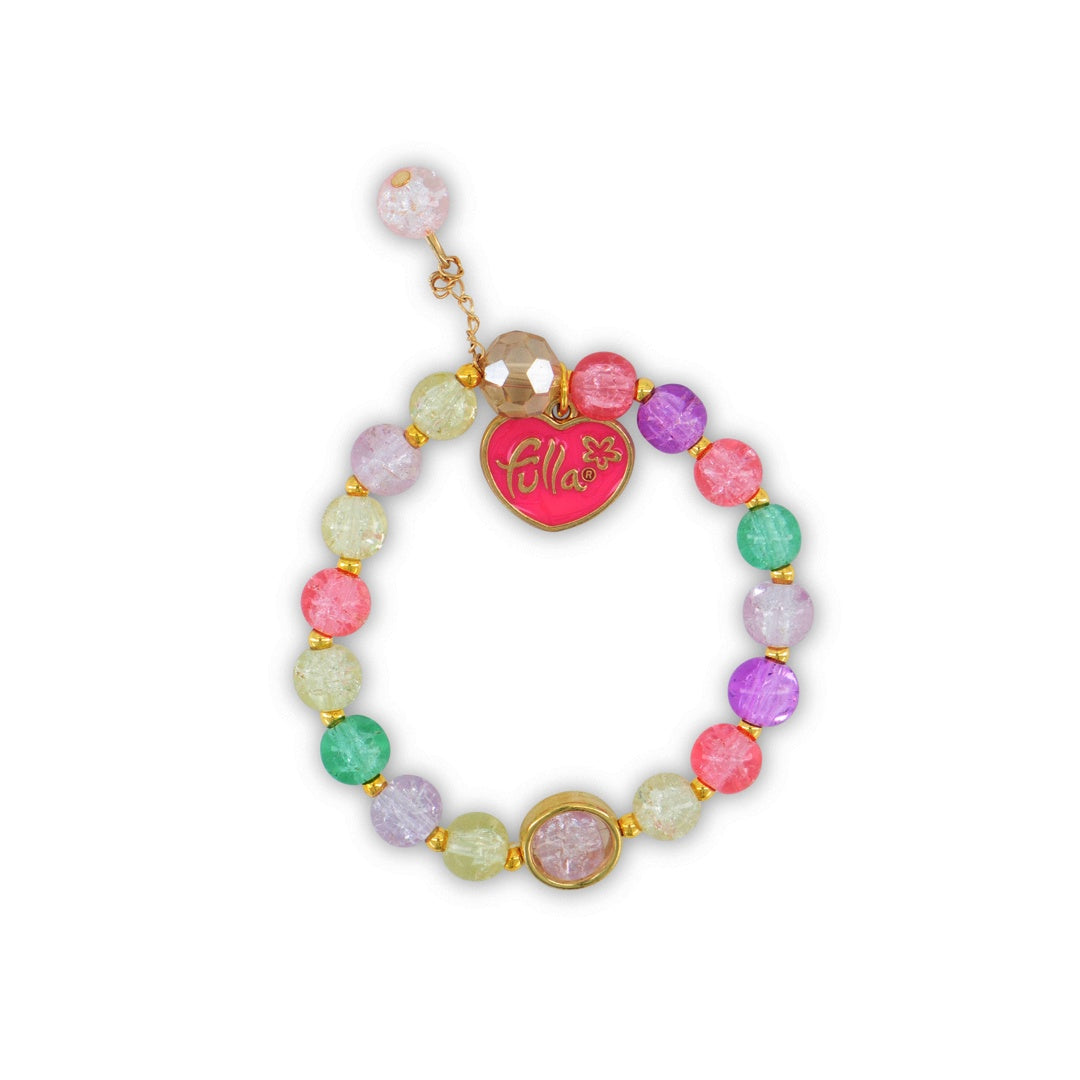 Fulla Little Charmers Bracelet Set for Girls Ages 3+, 4 Stylish Beaded Designs with Metal Heart Charm in Cute Case, Colorful Fashion Jewelry Accessory for Creative Play