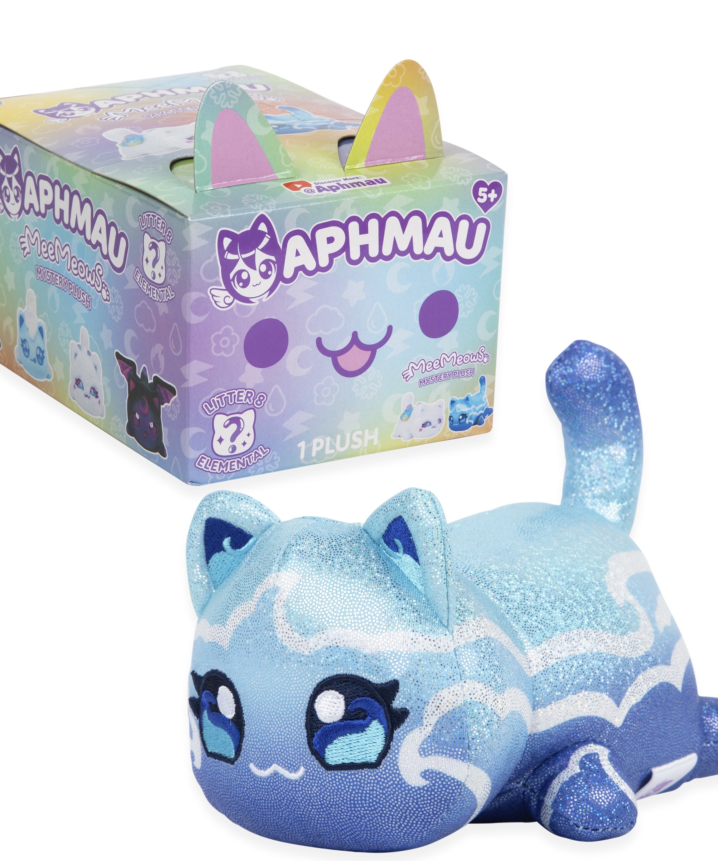 Aphmau Mystery MeeMeow Plush Elemental, Collectible Toy for Kids, Age 5+