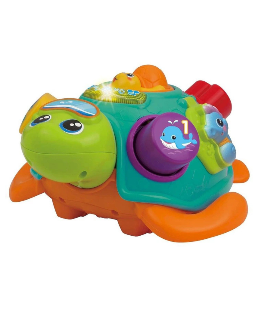 Winfun Tadzio Turtle Interactive Toy, Shape Sorter, Pull-Along Educational Toy for Toddlers, Light and Music, Ages 6 Months+