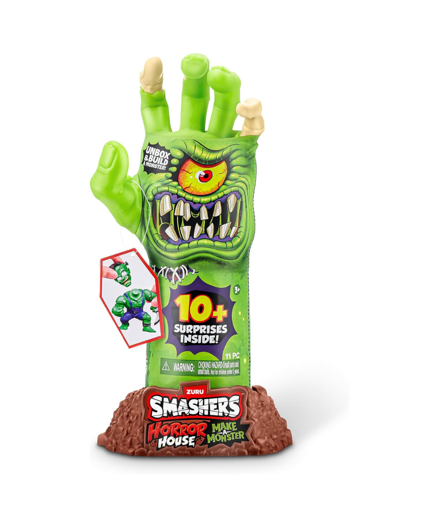Smashers Horror House Dissect Skeleton Hand Playset with 10 Plus Surprises Slime Monster Parts Build and Create Mix and Match Creatures Collectible Toys for Kids Ages 18 Months+