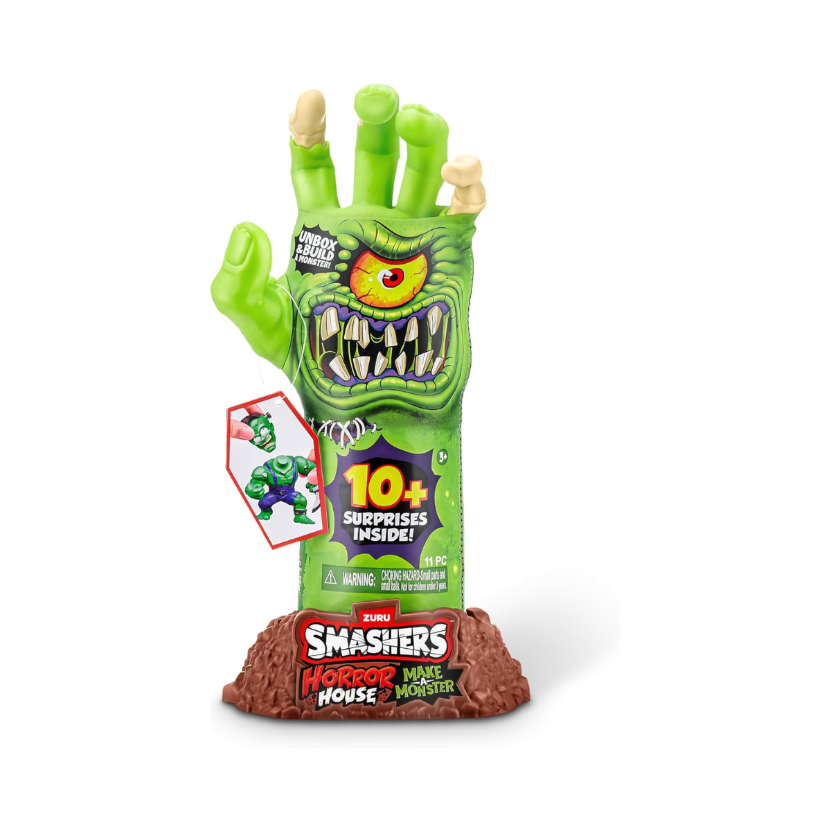 Smashers Horror House Dissect Skeleton Hand Playset with 10 Plus Surprises Slime Monster Parts Build and Create Mix and Match Creatures Collectible Toys for Kids Ages 18 Months+