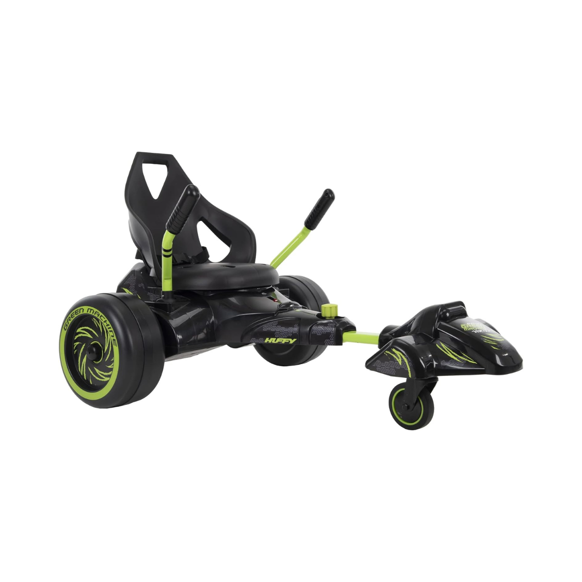 Huffy Green Machine Drift Trike for Kids, Pedal Powered Ride On with 360 Degree Spins and Drifts, Dual Stick Steering and Bucket Seat, Outdoor Ride On Toy for Ages 8Y+
