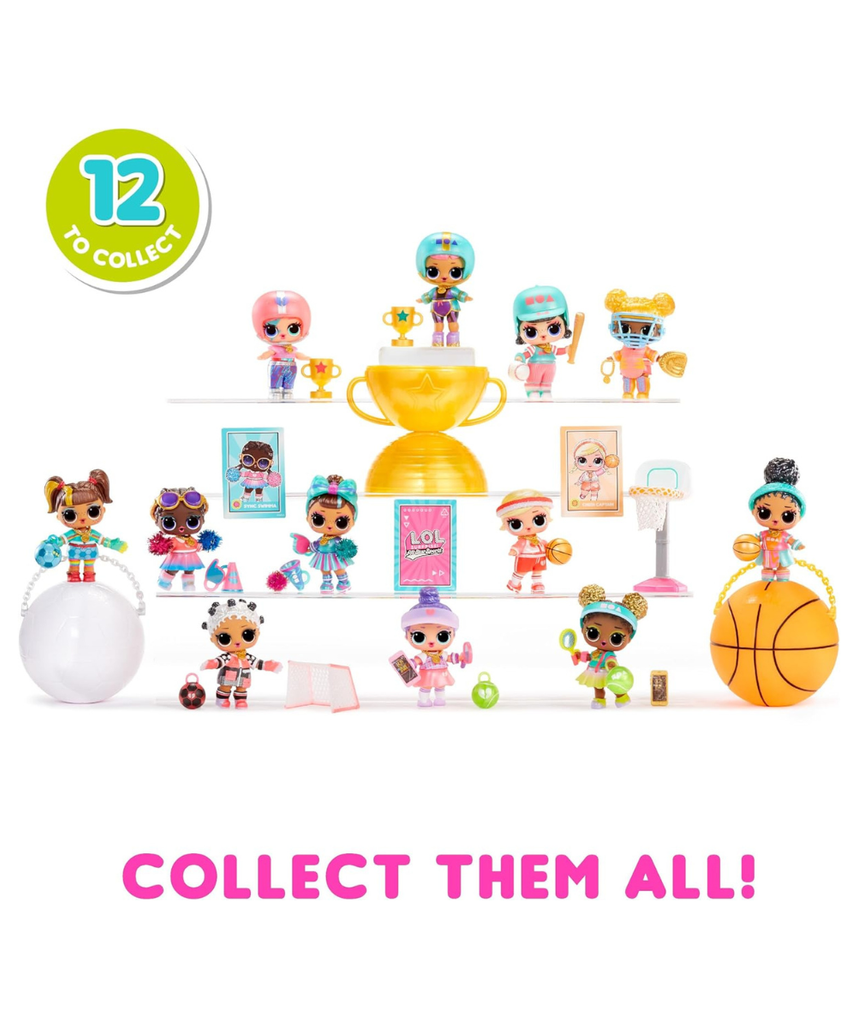 LOL Surprise All Star Sports Vault Tots Collectible Dolls for Kids with 8 Surprises Sports Accessories Bottle Medal Fashions and Trading Card Blind Ball Packaging for Girls Ages 3 and Up