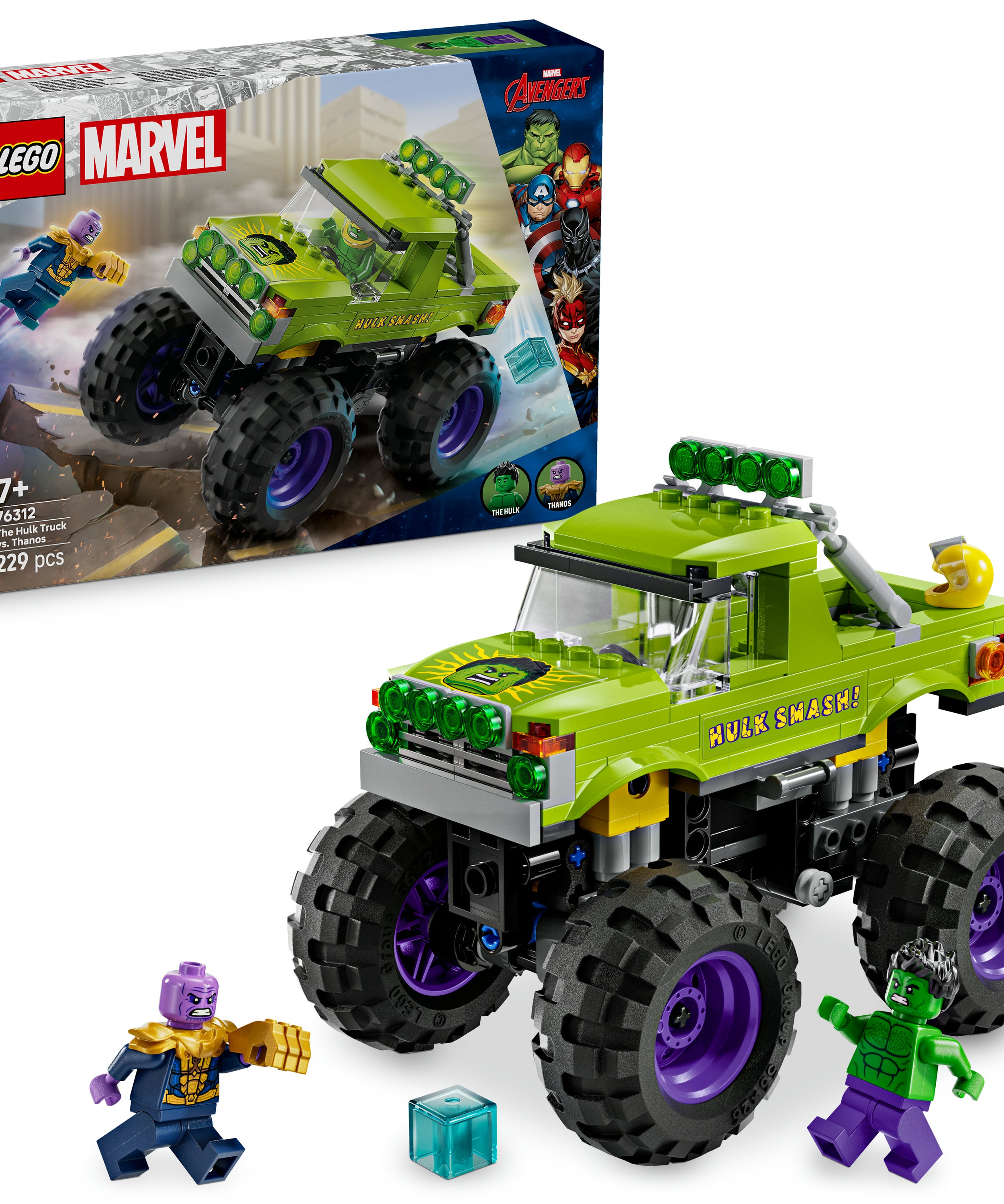 LEGO Super Heroes 76312 The Hulk Truck vs Thanos V29 Building Toy for Kids 7+