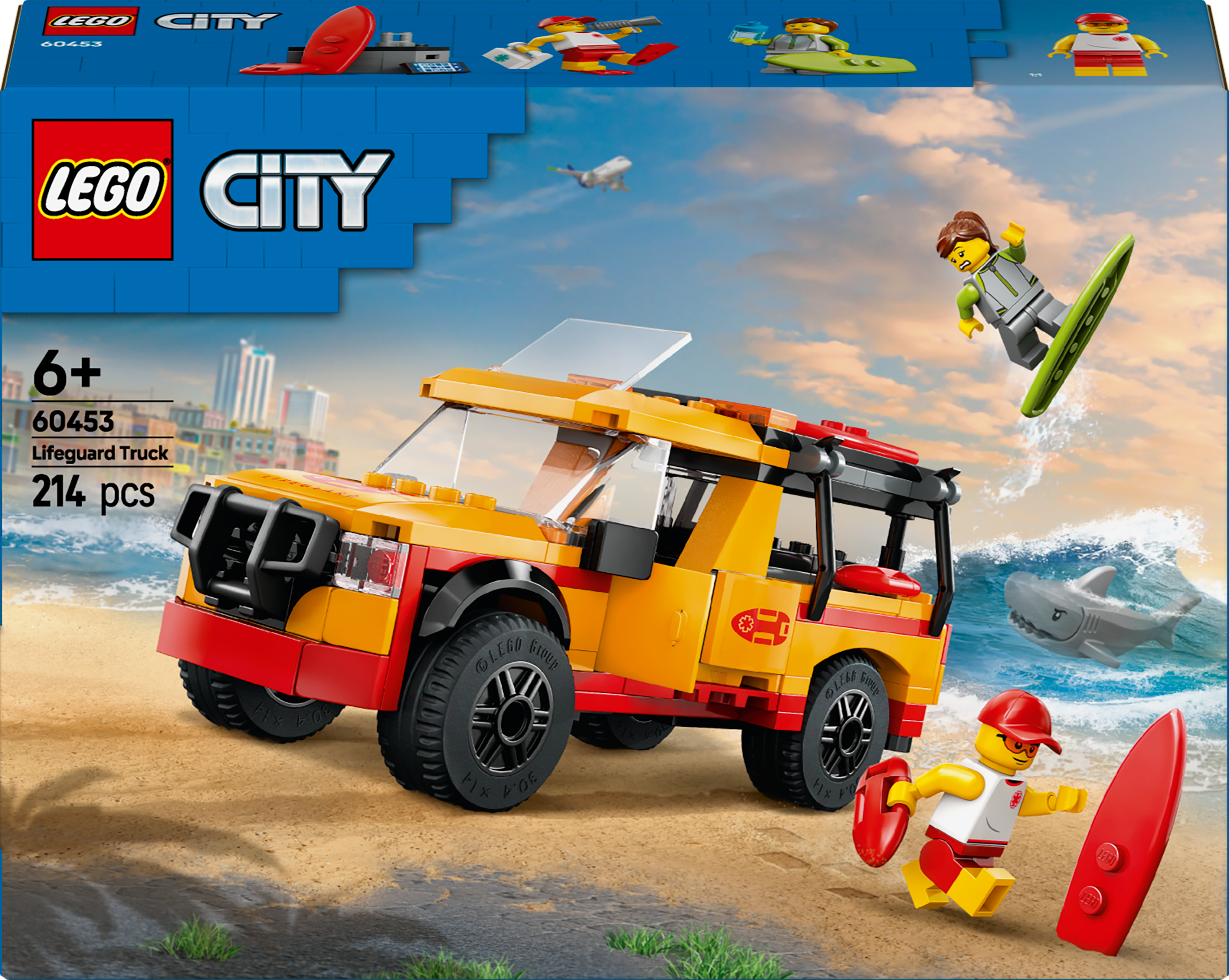 LEGO City 60453 Lifeguard Beach Rescue Truck Set for Kids 6+