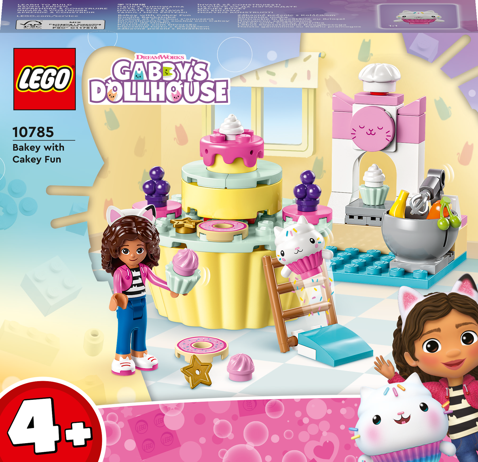 LEGO 10785 Bakey with Cakey Fun Building Set for Unisex 4+ Gabby’s Dollhouse Creative Baking Play