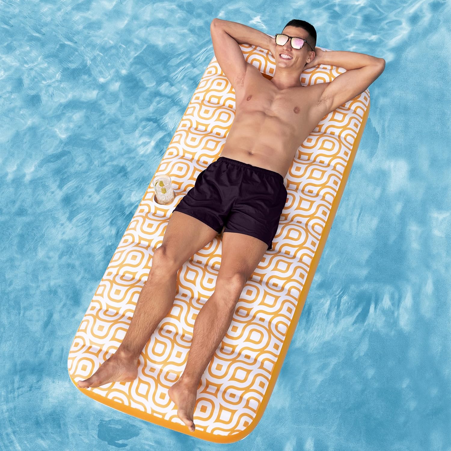 Bestway Airmat Deluxe Floating Mat 183x84cm, Outdoor & Indoor Relaxation & Play, Luxury Lounges & Floats