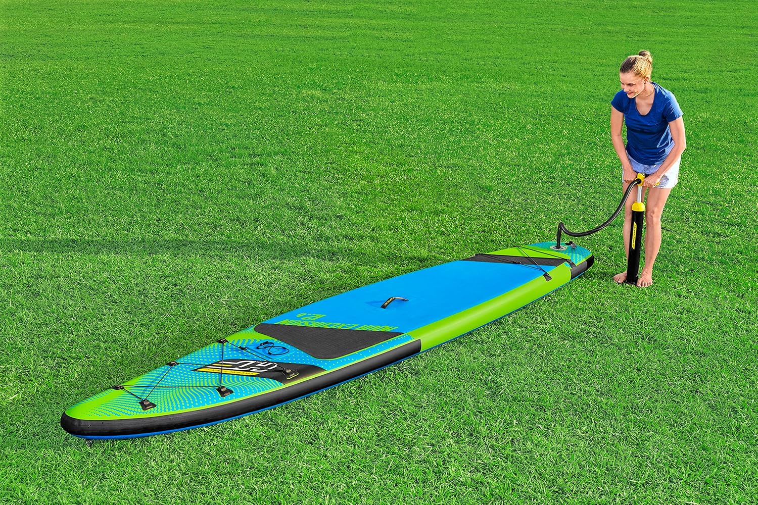 Bestway Hydro-Force Aqua Excursion Tech Inflatable Stand-Up Paddleboard Set with Paddle, Pump, Backpack & Leash – Adult 14+