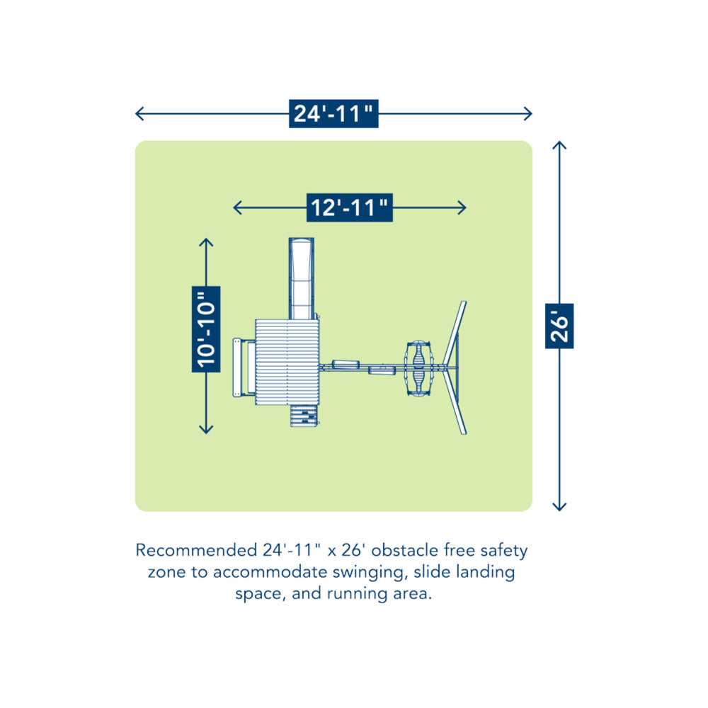 KidKraft Windale Fort Wooden Outdoor Swing Set, Playset with Clubhouse, Swings, High-Rail Wave Slide, Glider, Shaded Café Table and Bench, Multi-Level Backyard Play for Kids Ages 3 to 10