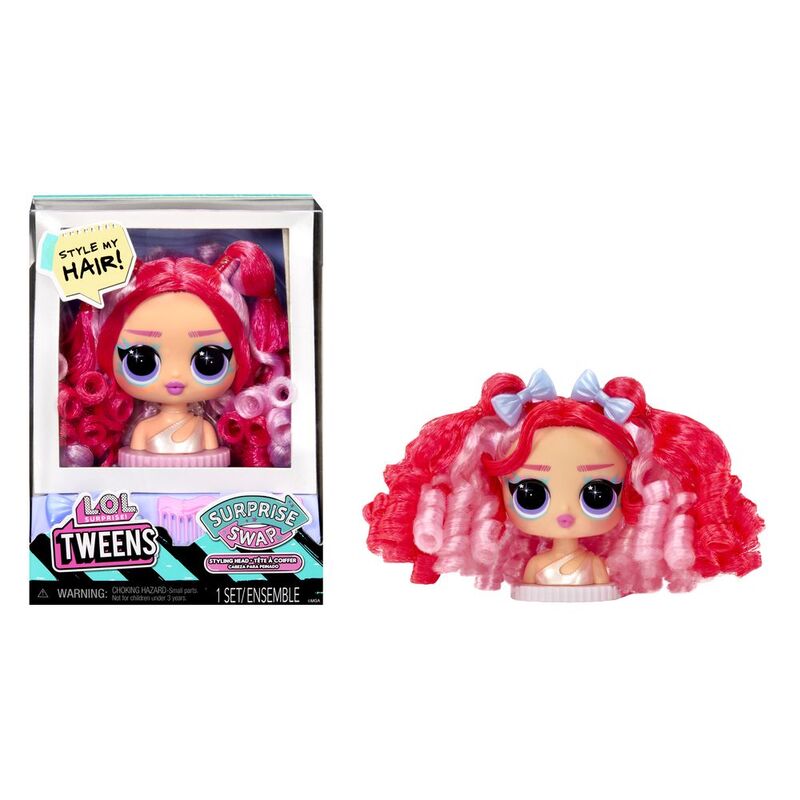 L.O.L. Surprise Tweens Surprise Swap Styling Head, Assorted, Includes Hair Accessories and Comb, Collectable Styling Toy for Kids Ages 4+, Great for Creative Hair Play