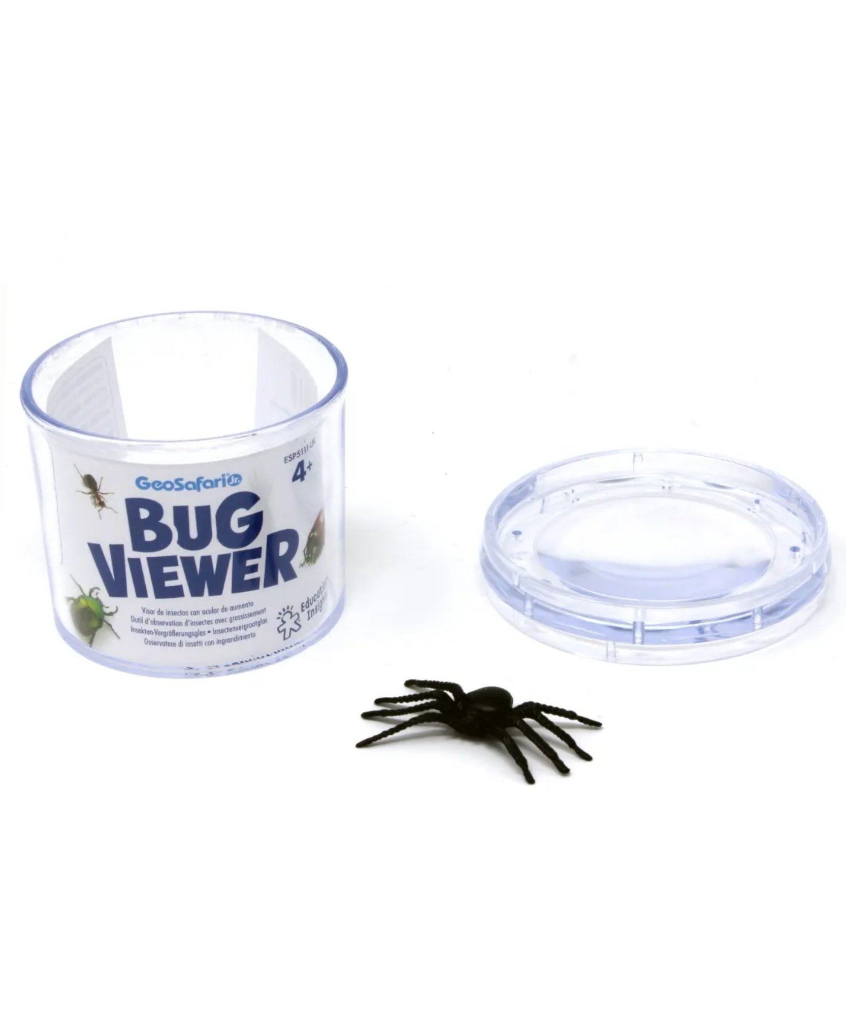 موارد التعلم GeoSafari Jr. Bug Viewer، وعاء مكبر للأطفال، تكبير 3 أضعاف، فتحات هوائية للعرض المباشر، قاعدة قياس شبكية، مثالي للاستكشاف في الهواء الطلق، للأعمار من 3 سنوات فما فوق