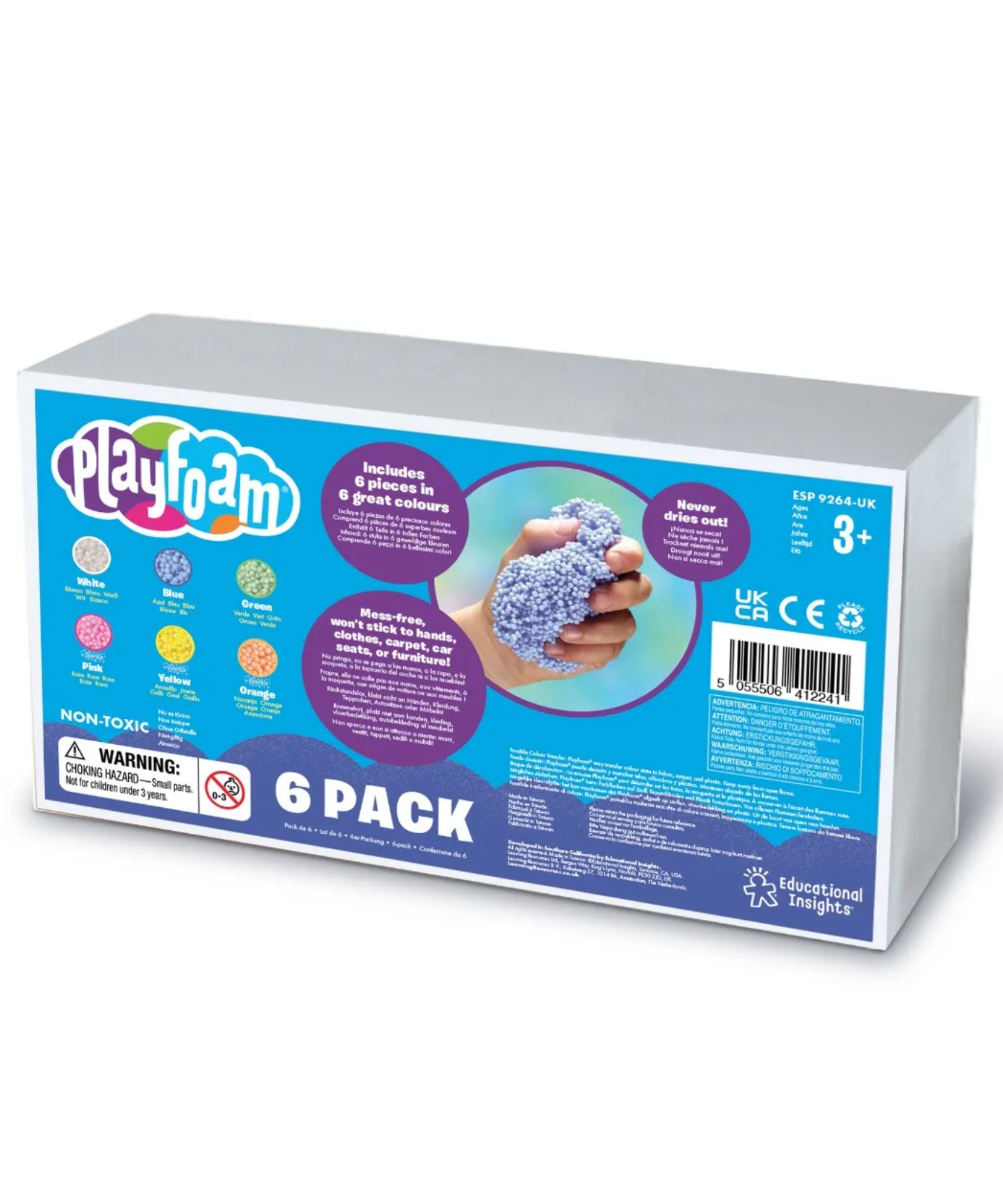 مجموعة بلاي فوم للطلاب من ليرنينج ريسورسز، رغوة لعب حسية للأطفال خالية من الفوضى، لا تجف أبدًا، لتنمية المهارات الحركية الدقيقة والإبداع، ليرنينج ريسورسز