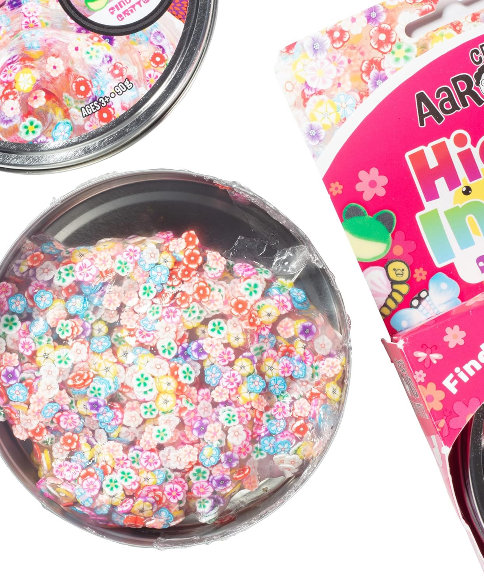 مخبأ آرون المجنون في الداخل! معجون التفكير "زهرة تجد"، علبة معدنية مقاس 4 بوصات مع 90 غرامًا من معجون اللعب الحسي غير السام الذي لا يجف أبدًا، لعبة فيدجيت إبداعية ناعمة الملمس للأولاد والبنات من عمر 3 سنوات فما فوق.